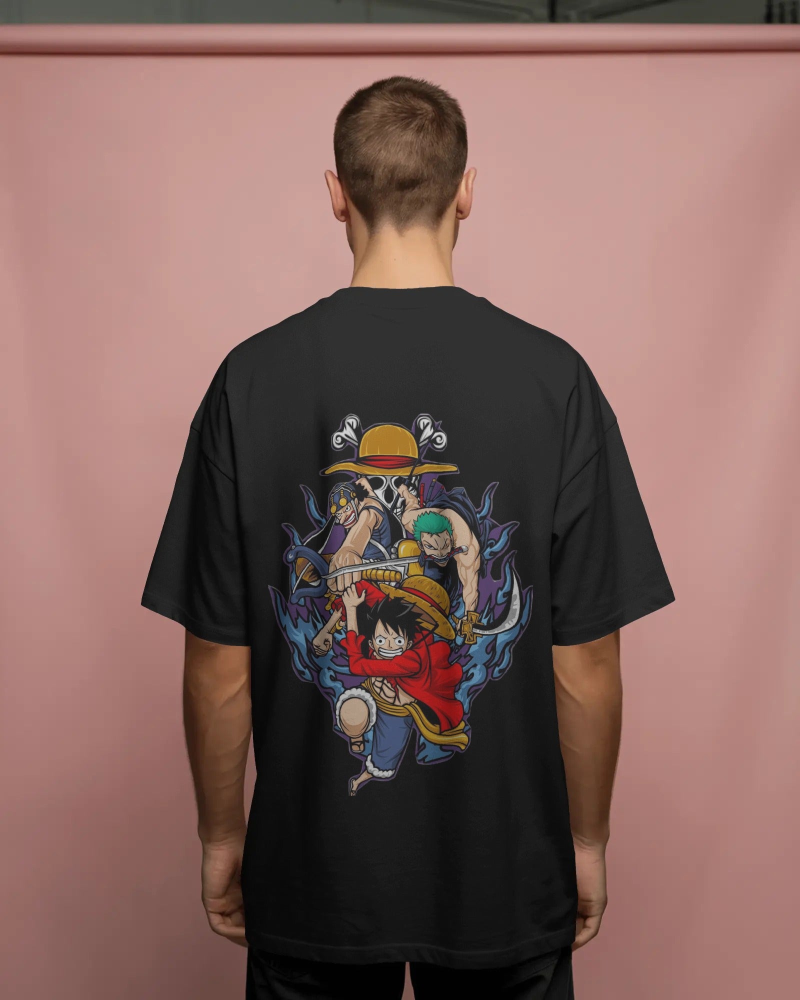 One Piece Inspired Graphic Anime Men's Oversized Classic T-shirt | Teeyatra