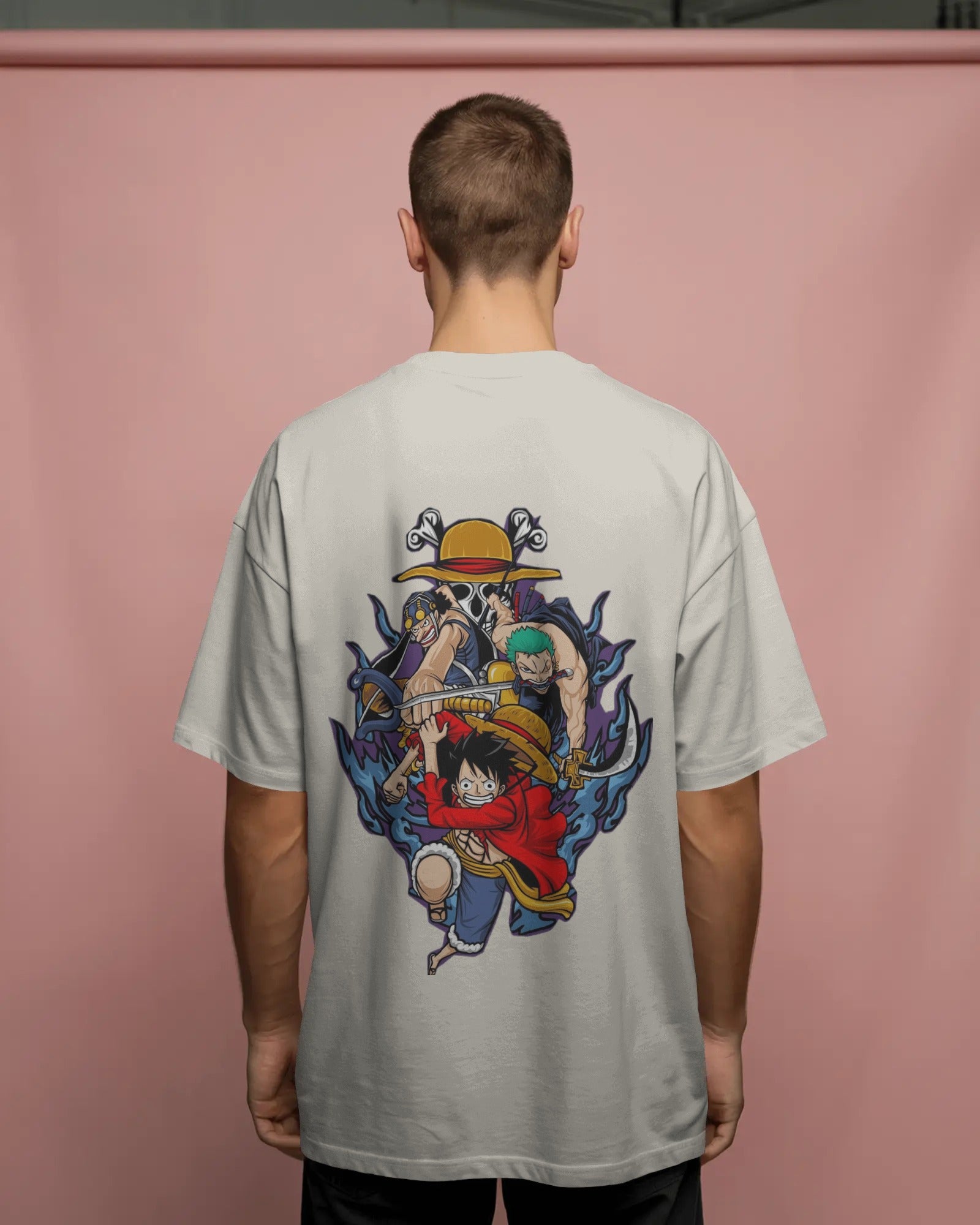 One Piece Inspired Graphic Anime Men's Oversized Classic T-shirt | Teeyatra