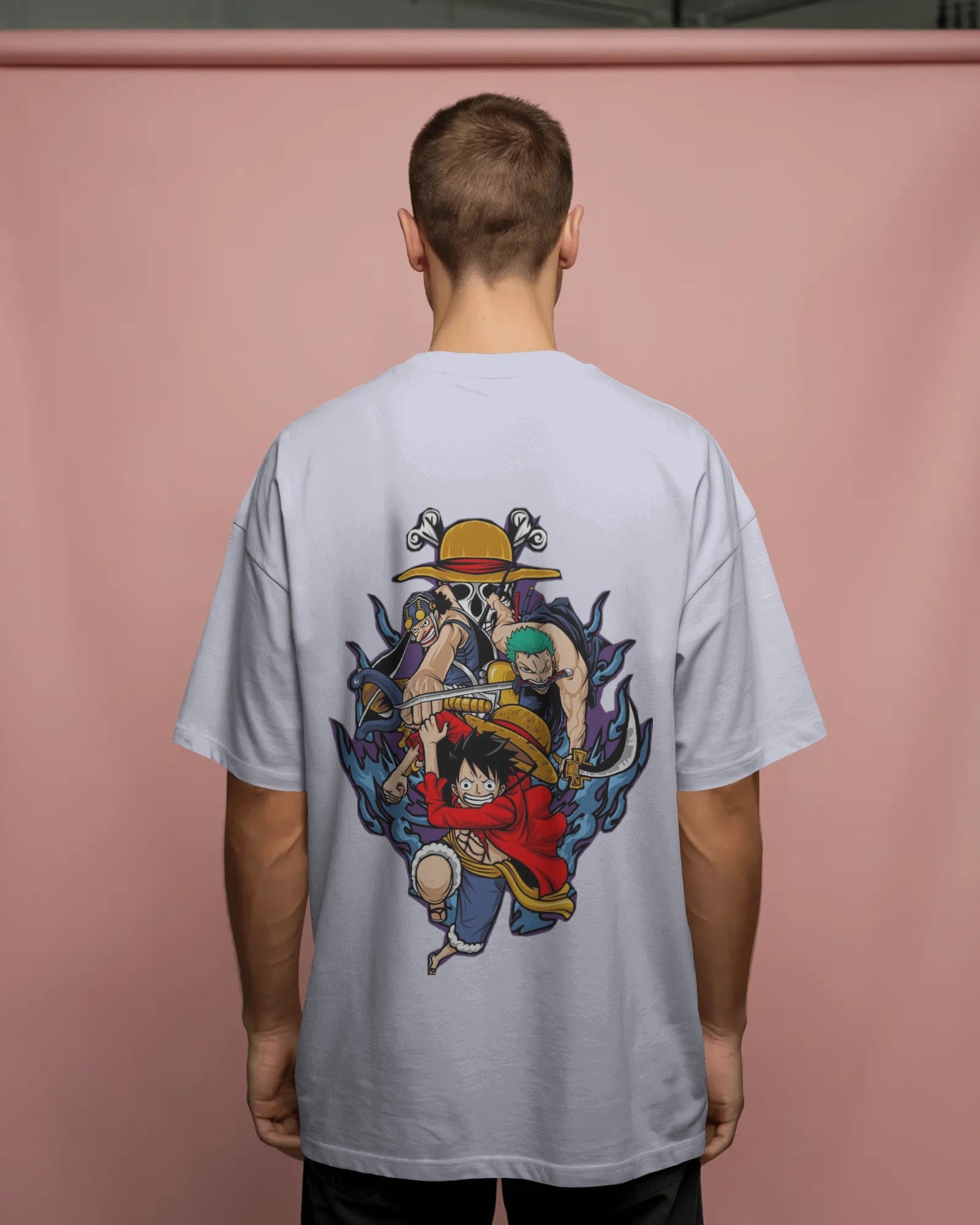 One Piece Inspired Graphic Anime Men's Oversized Classic T-shirt | Teeyatra