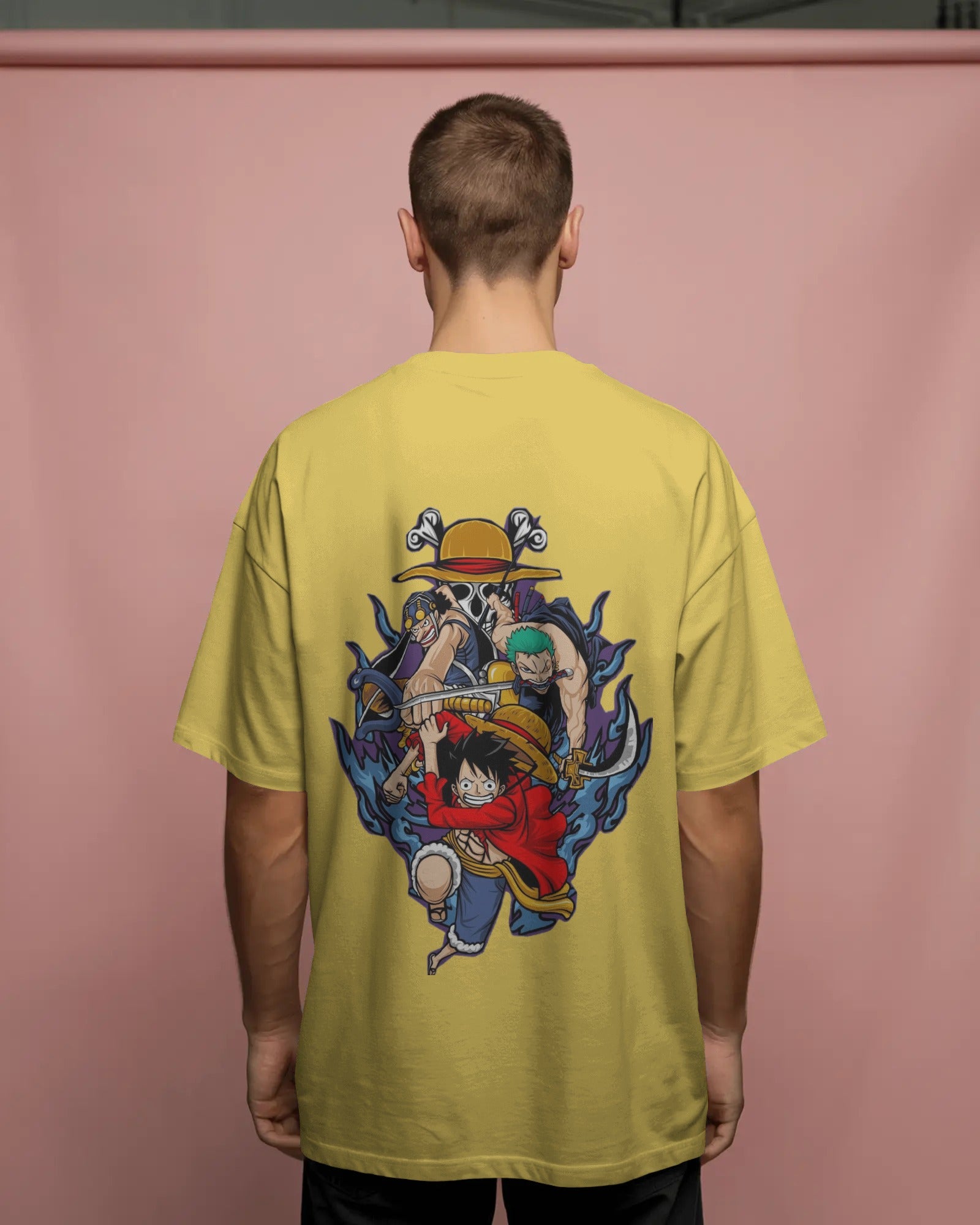 One Piece Inspired Graphic Anime Men's Oversized Classic T-shirt | Teeyatra