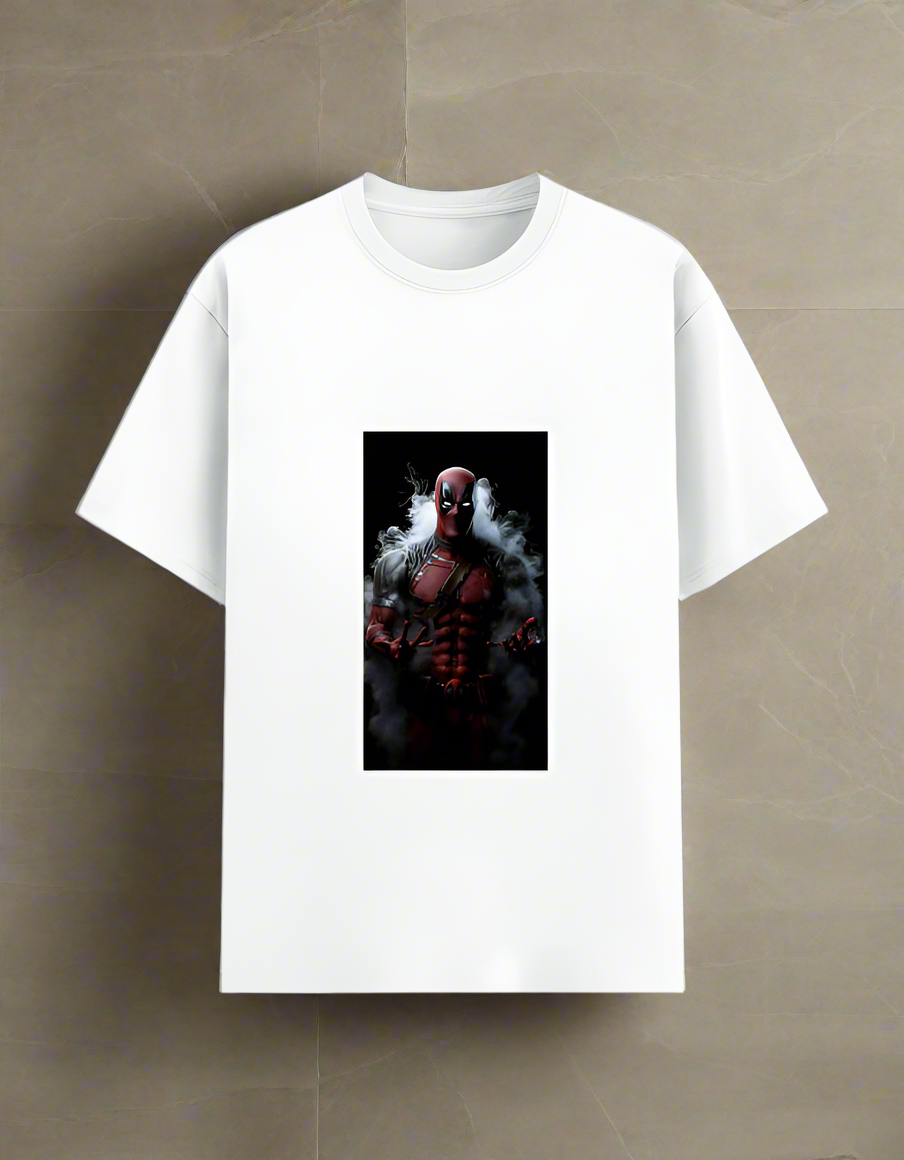 Deadpool Dark & Smoky Graphic Unisex Basic T-Shirt | Teeyatra