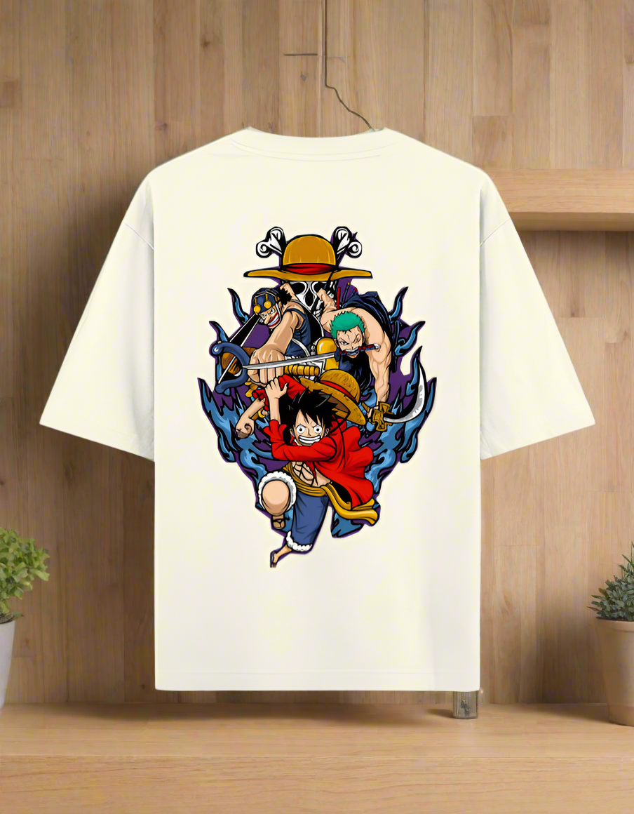 One Piece Inspired Graphic Anime Men's Oversized Classic T-shirt | Teeyatra