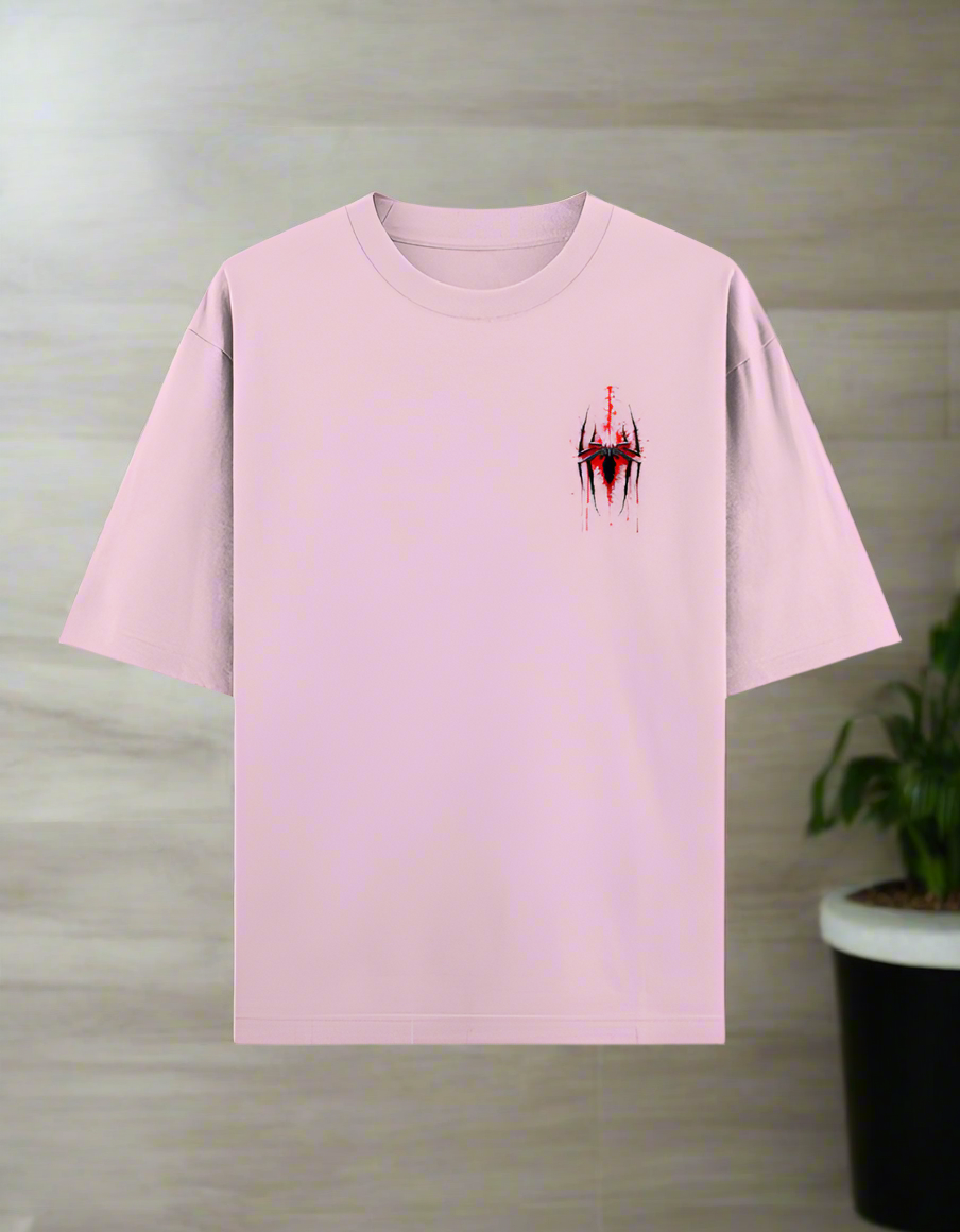 Men's Marvel Comic Book Symbiote Back Print Unisex Oversized Classic T-shirt | Teeyatra