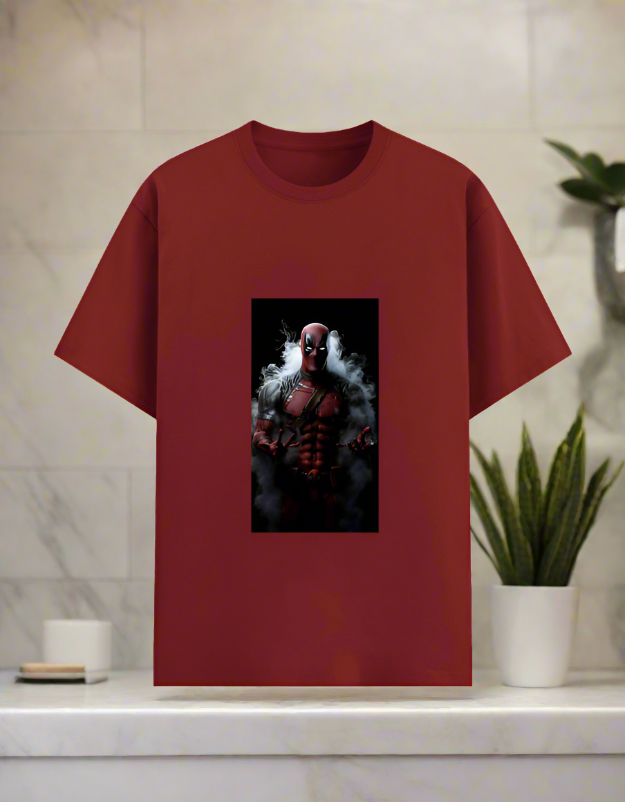 Deadpool Dark & Smoky Graphic Unisex Basic T-Shirt | Teeyatra