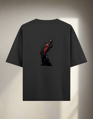Men's Marvel Comic Book Symbiote Back Print Unisex Oversized Classic T-shirt | Teeyatra