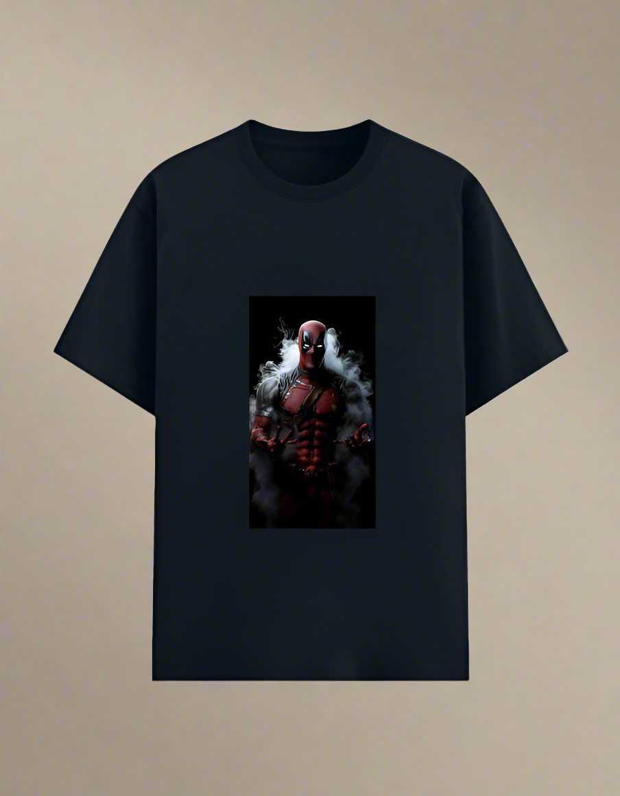 Deadpool Dark & Smoky Graphic Unisex Basic T-Shirt | Teeyatra