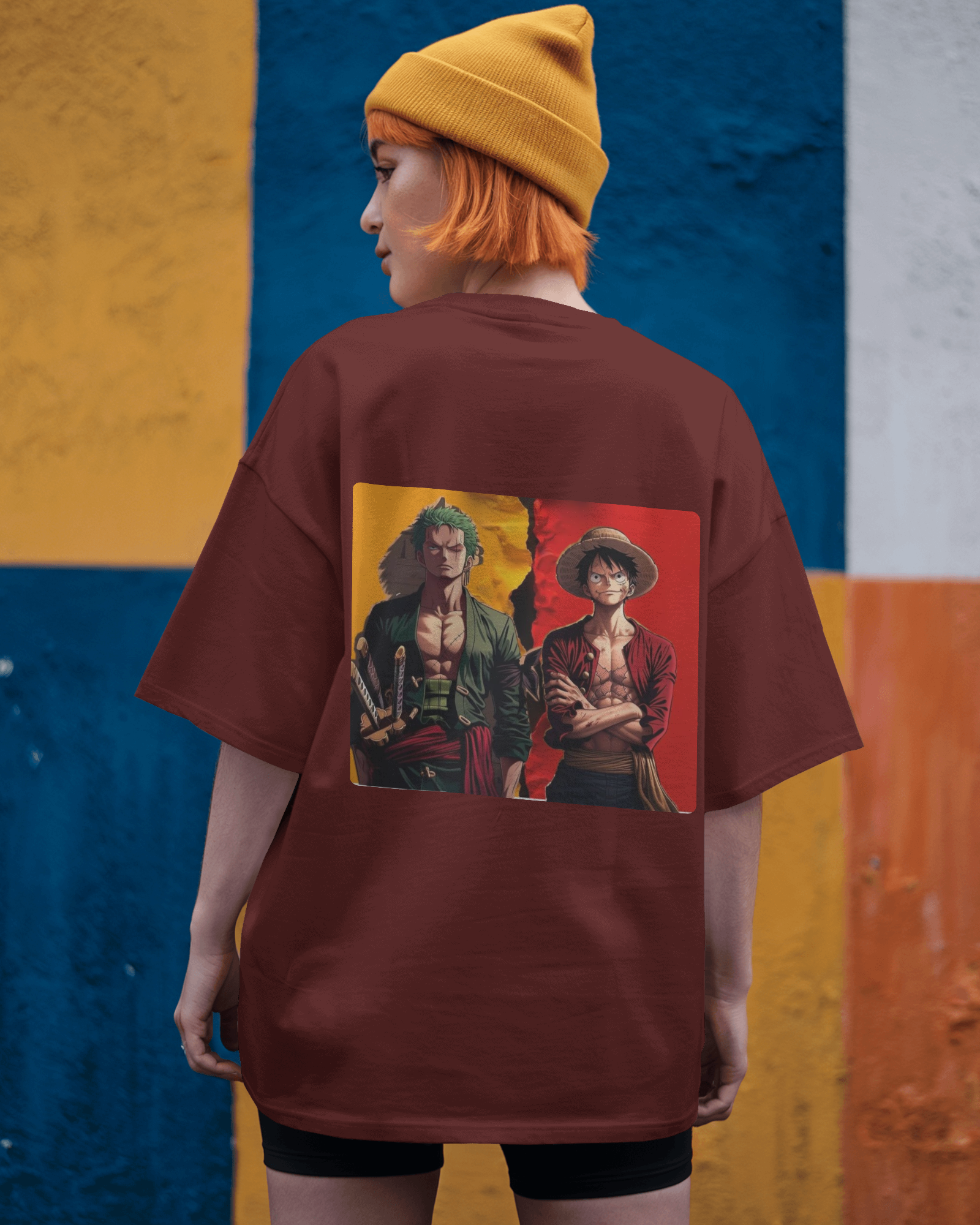 Swordsman & Captain: A One Piece Saga Ladies Oversized Classic T-shirt | Teeyatra | Anime