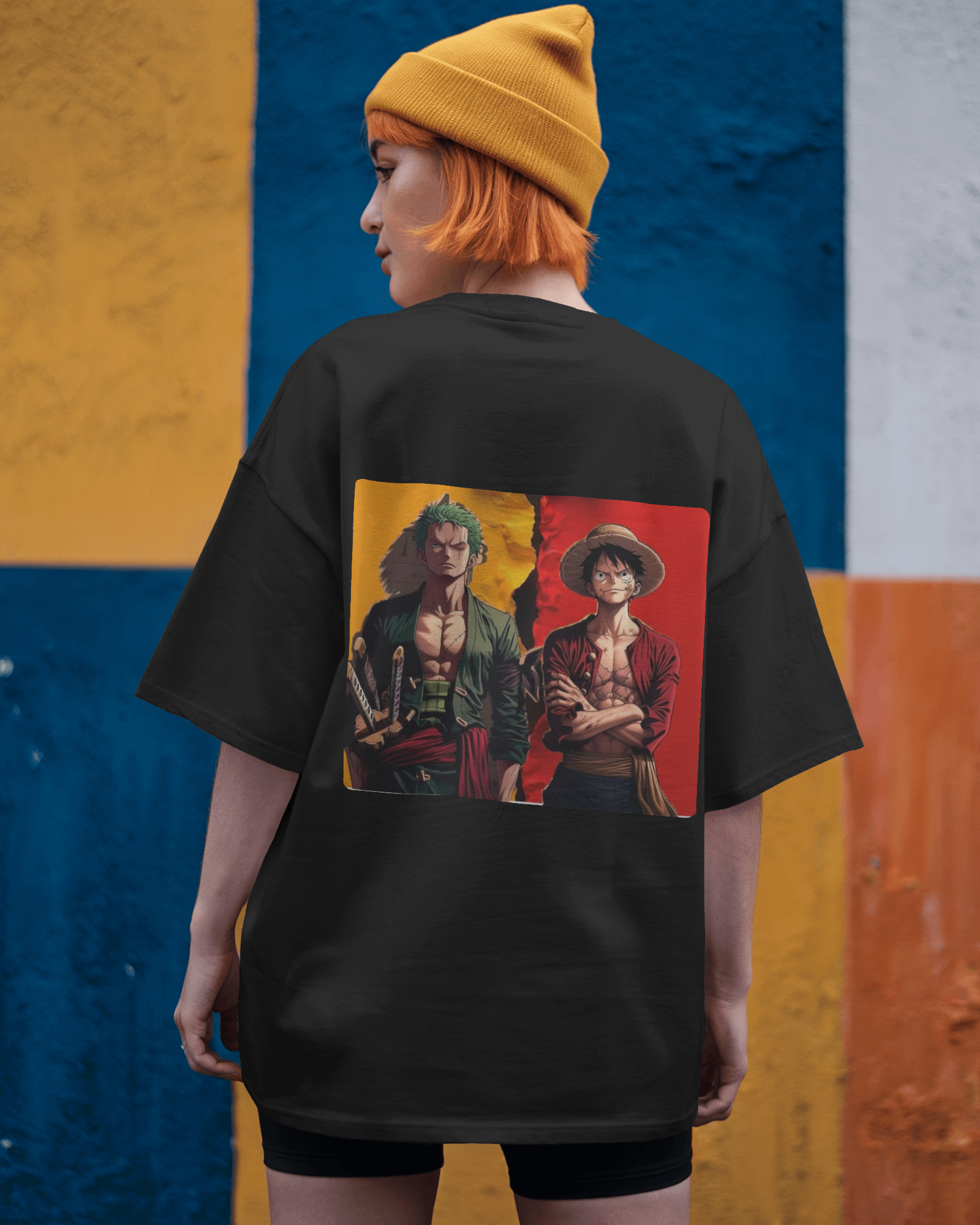 Swordsman & Captain: A One Piece Saga Ladies Oversized Classic T-shirt | Teeyatra | Anime