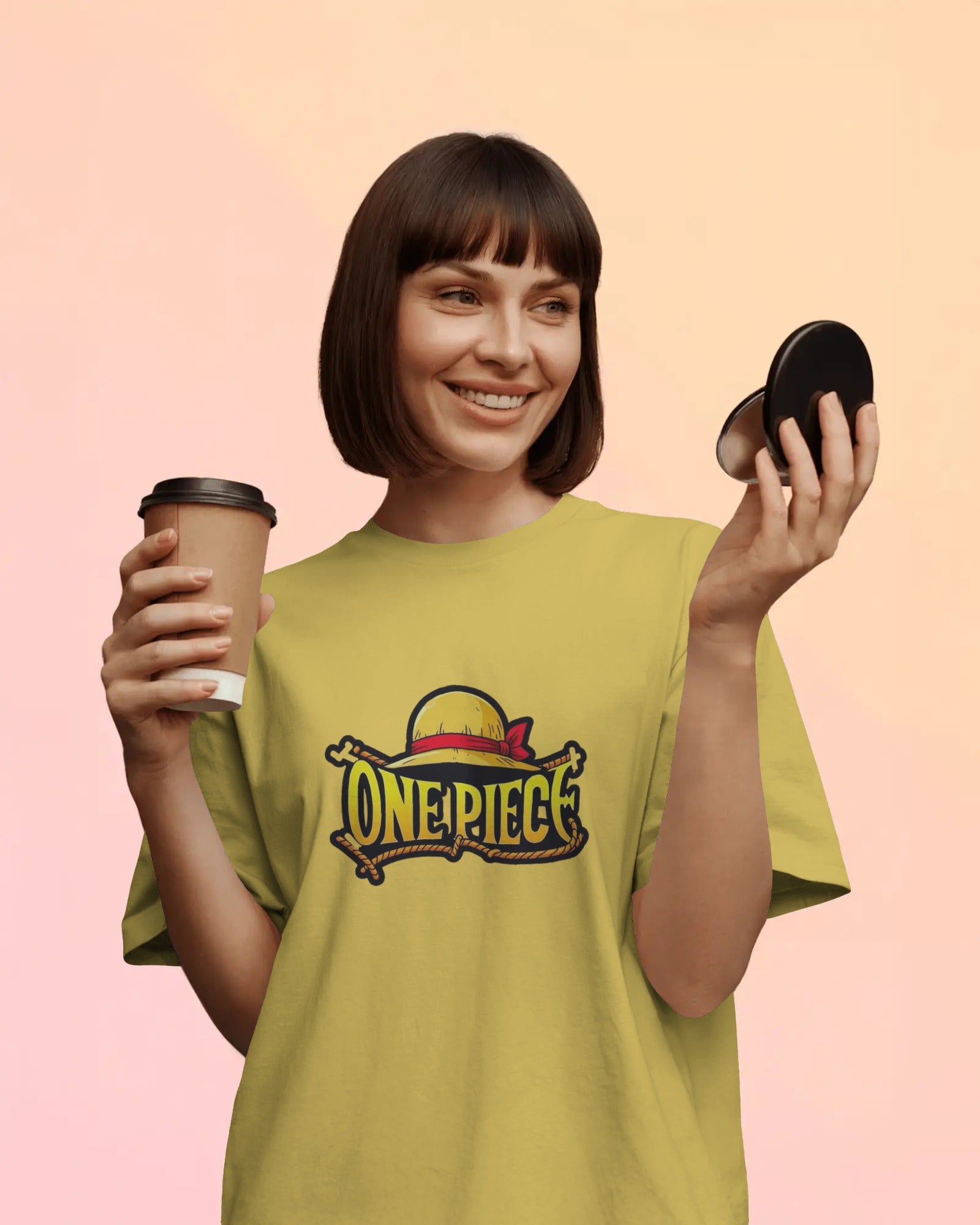 One Piece Inspired Graphic Anime Ladies Oversized Classic T-shirt | Teeyatra