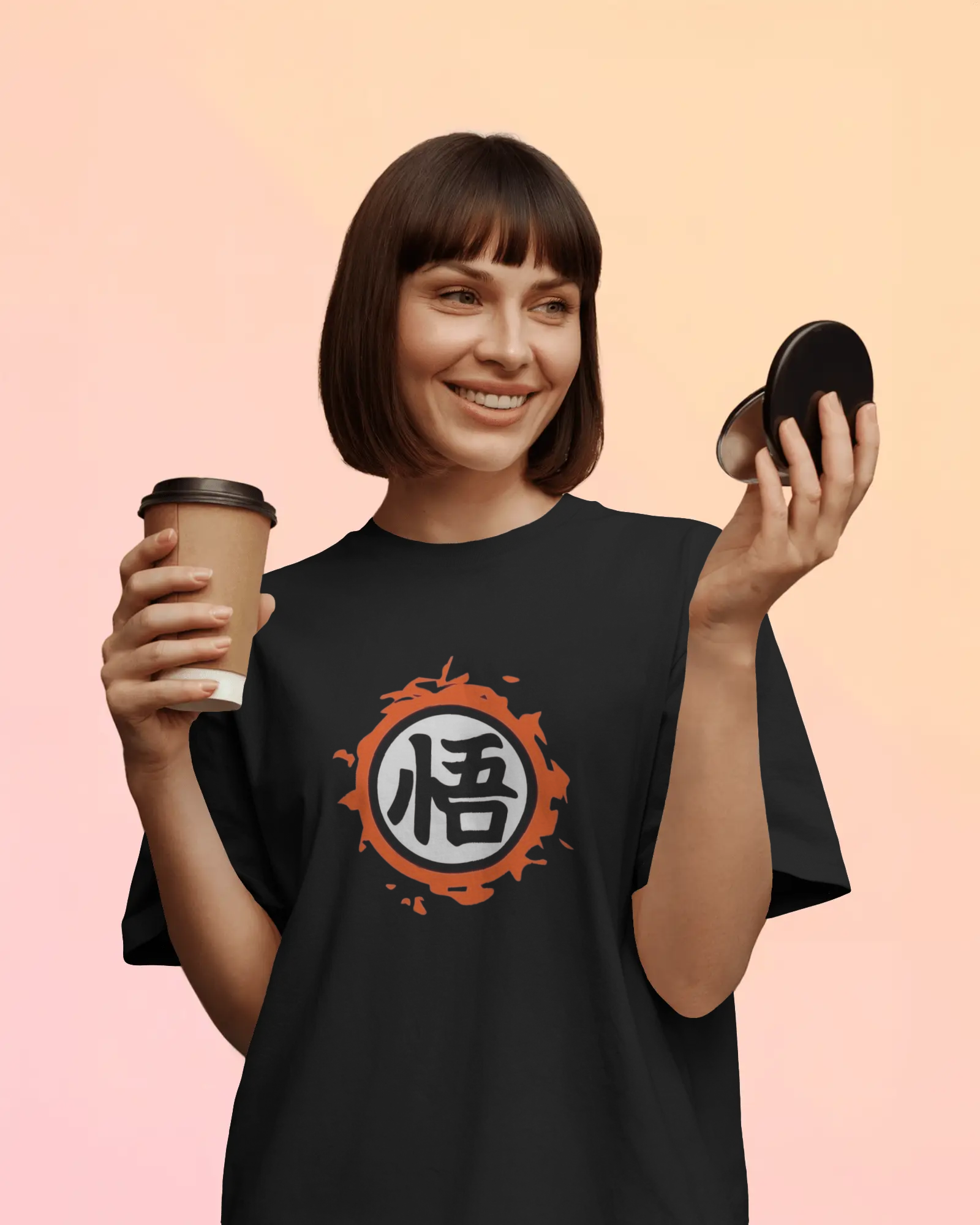 Dragon Ball Z: Urban Saiyan Anime Ladies Oversized Classic T-shirt | Teeyatra