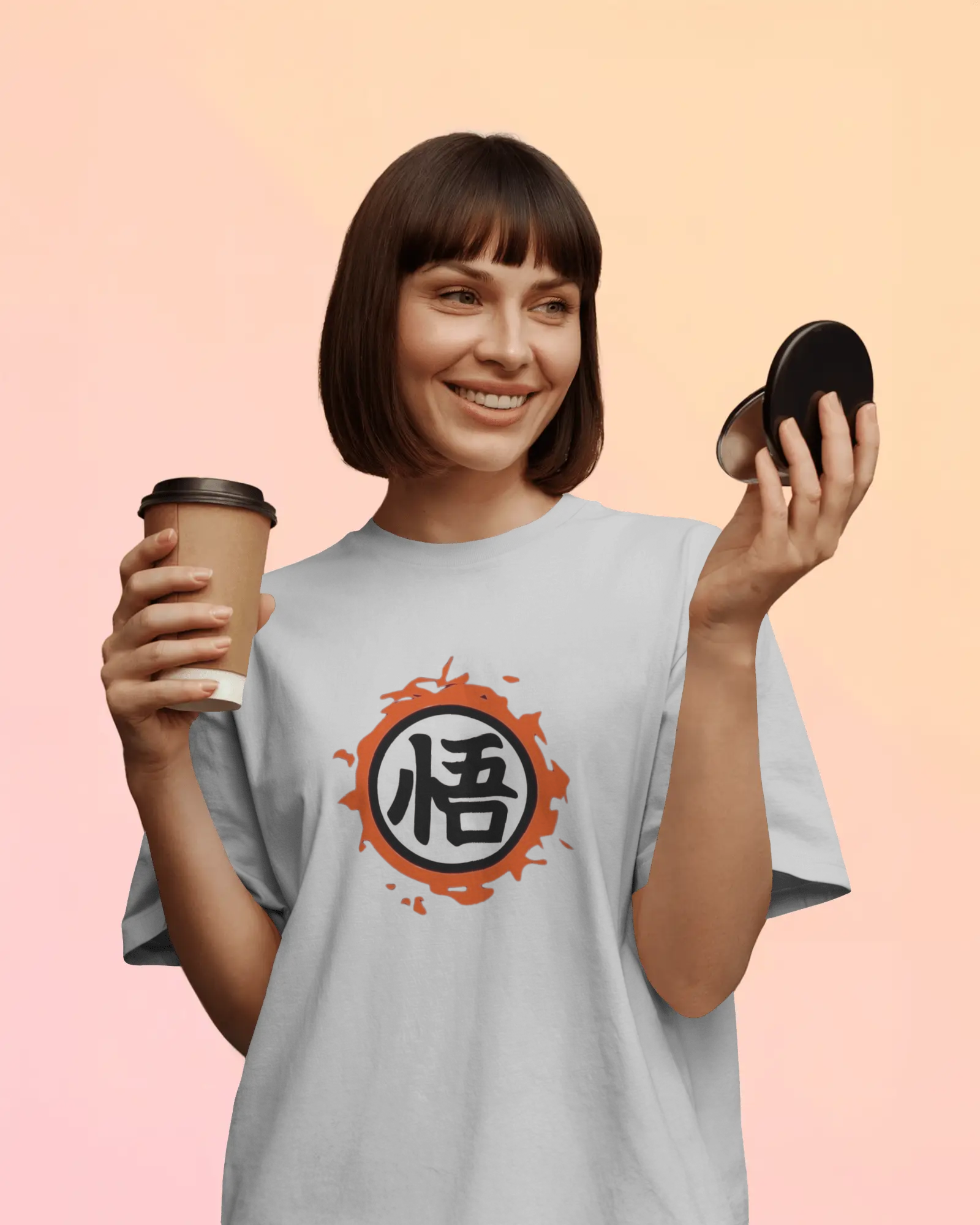 Dragon Ball Z: Urban Saiyan Anime Ladies Oversized Classic T-shirt | Teeyatra