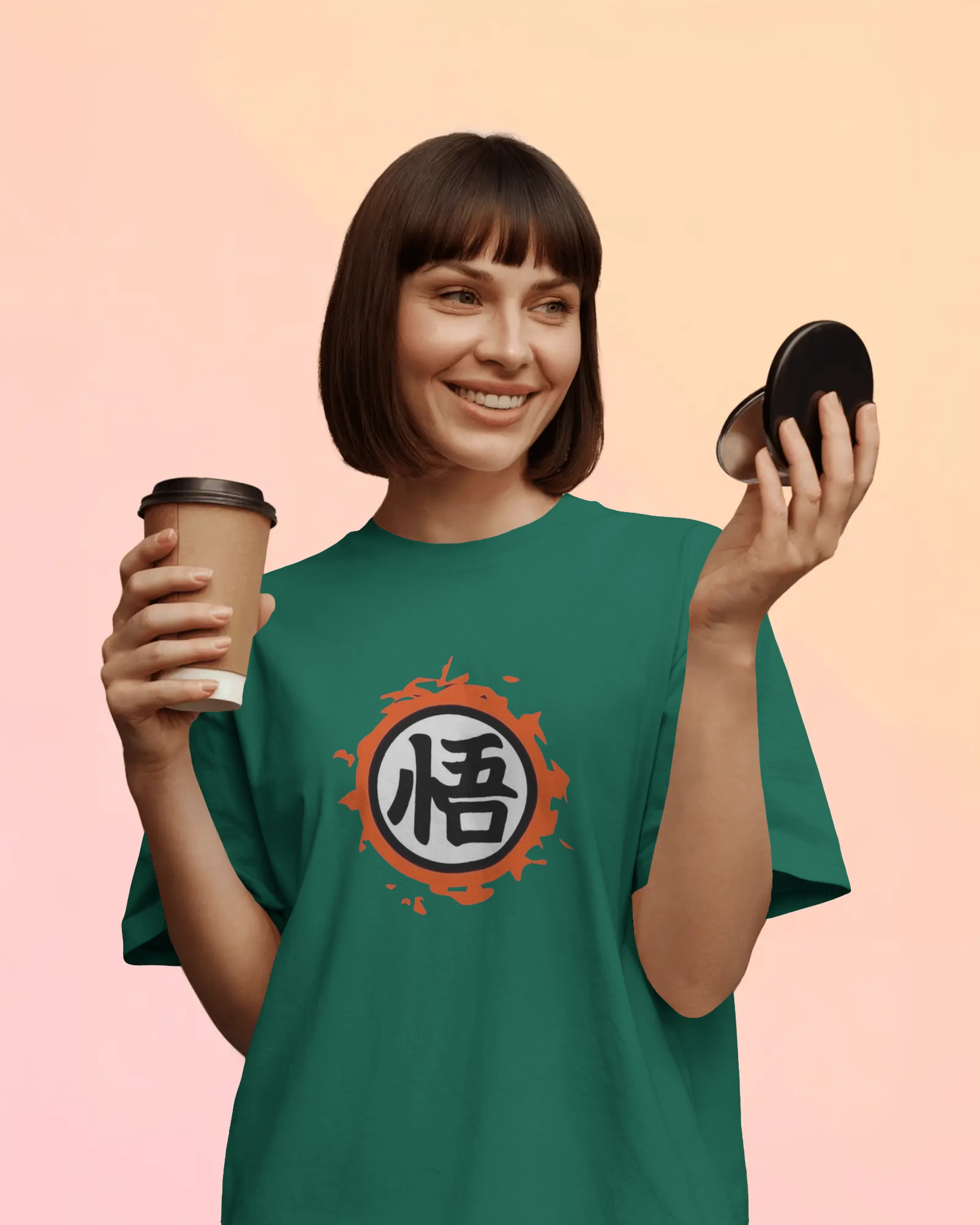 Dragon Ball Z: Urban Saiyan Anime Ladies Oversized Classic T-shirt | Teeyatra