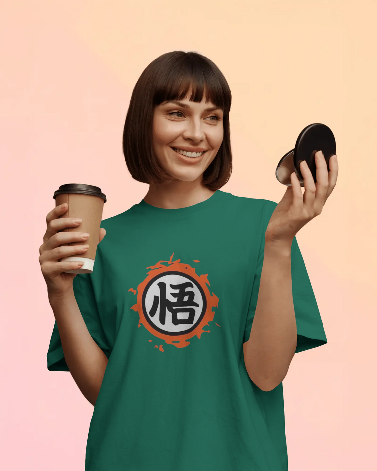 Dragon Ball Z: Urban Saiyan Anime Ladies Oversized Classic T-shirt | Teeyatra