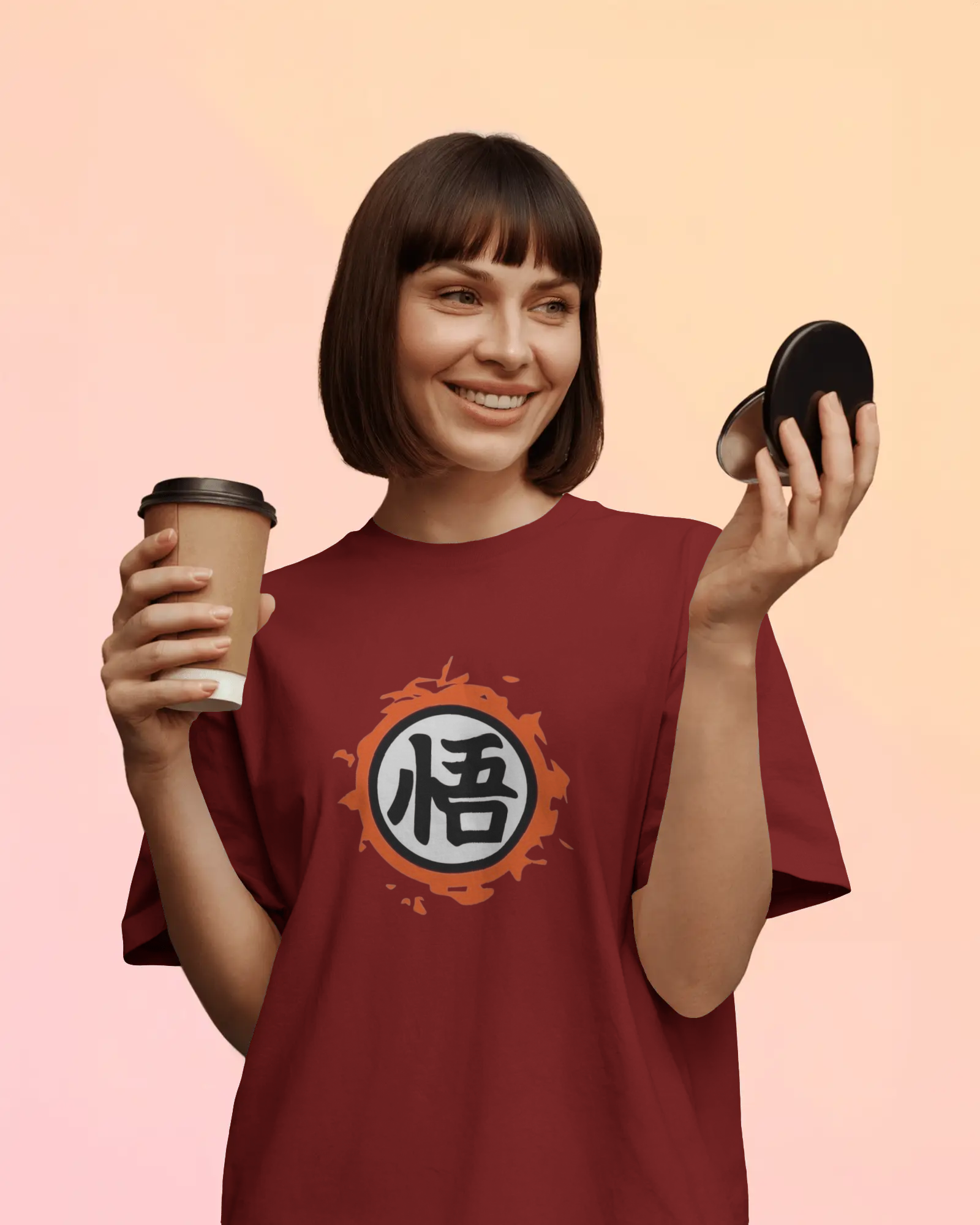 Dragon Ball Z: Urban Saiyan Anime Ladies Oversized Classic T-shirt | Teeyatra
