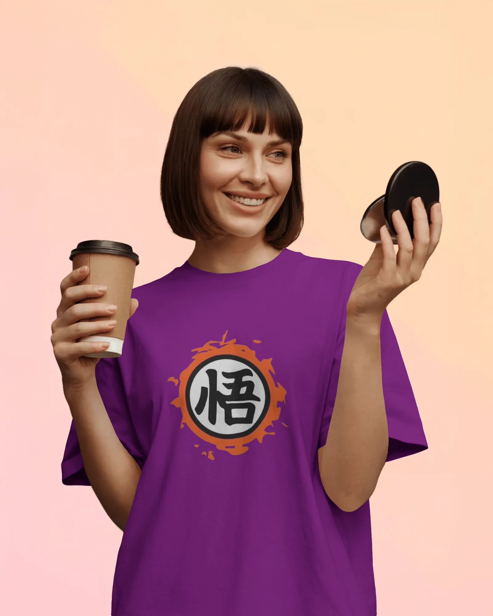Dragon Ball Z: Urban Saiyan Anime Ladies Oversized Classic T-shirt | Teeyatra