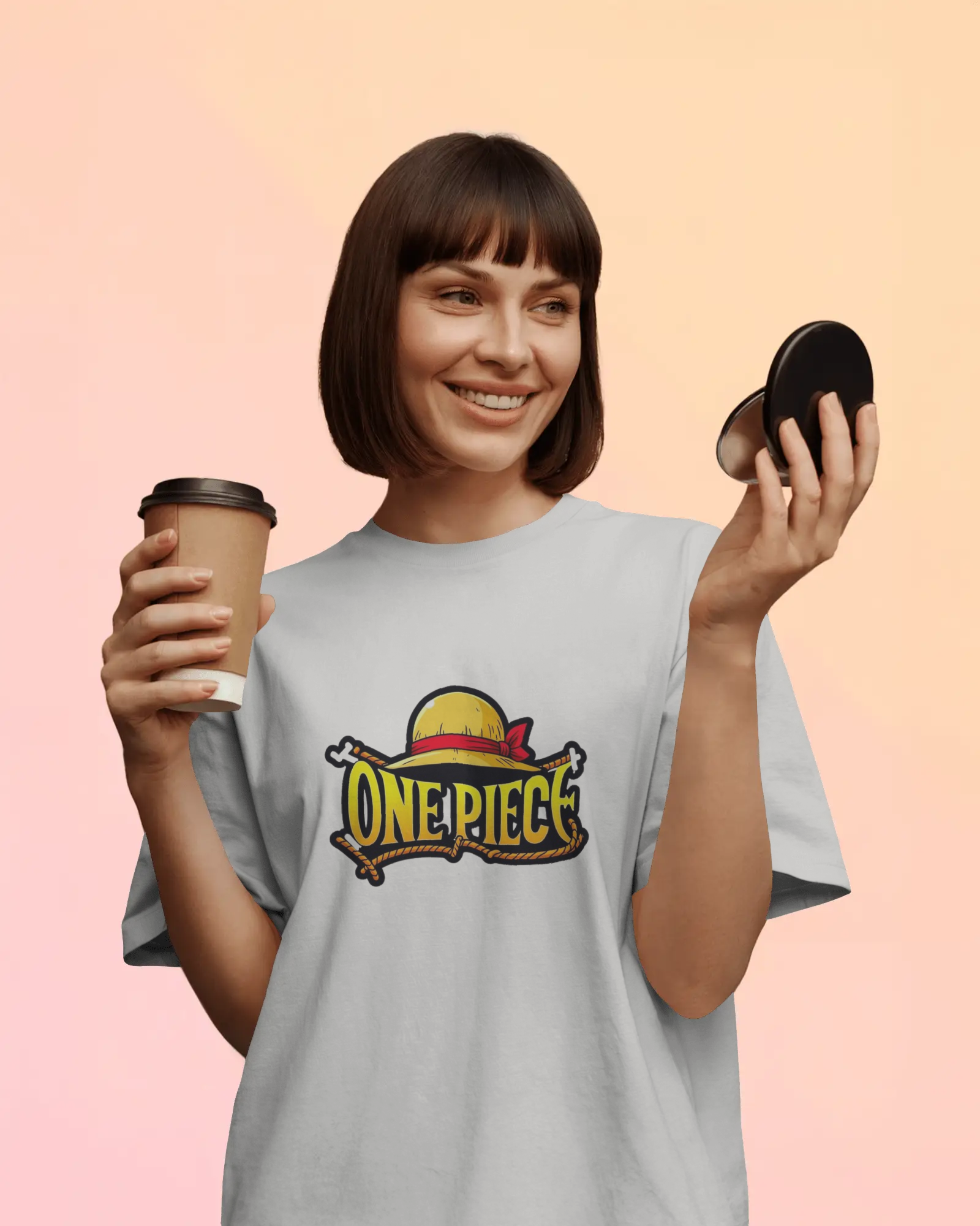 One Piece Inspired Graphic Anime Ladies Oversized Classic T-shirt | Teeyatra
