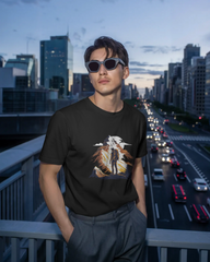 Mountain Hiker Graphic Men's Classic Crew T-Shirt | Teeyatra | Abstract