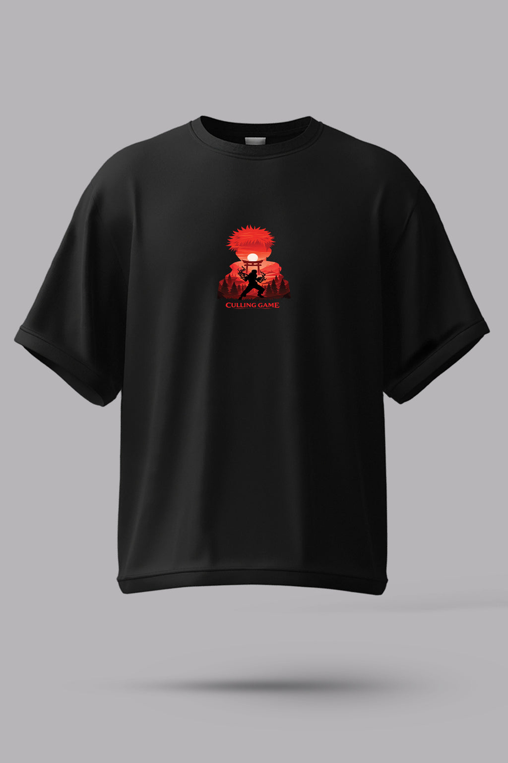 Culling Game Anime Oversized T-Shirt – 240 GSM French Terry | Premium DTF Print | Streetwear Black Tee