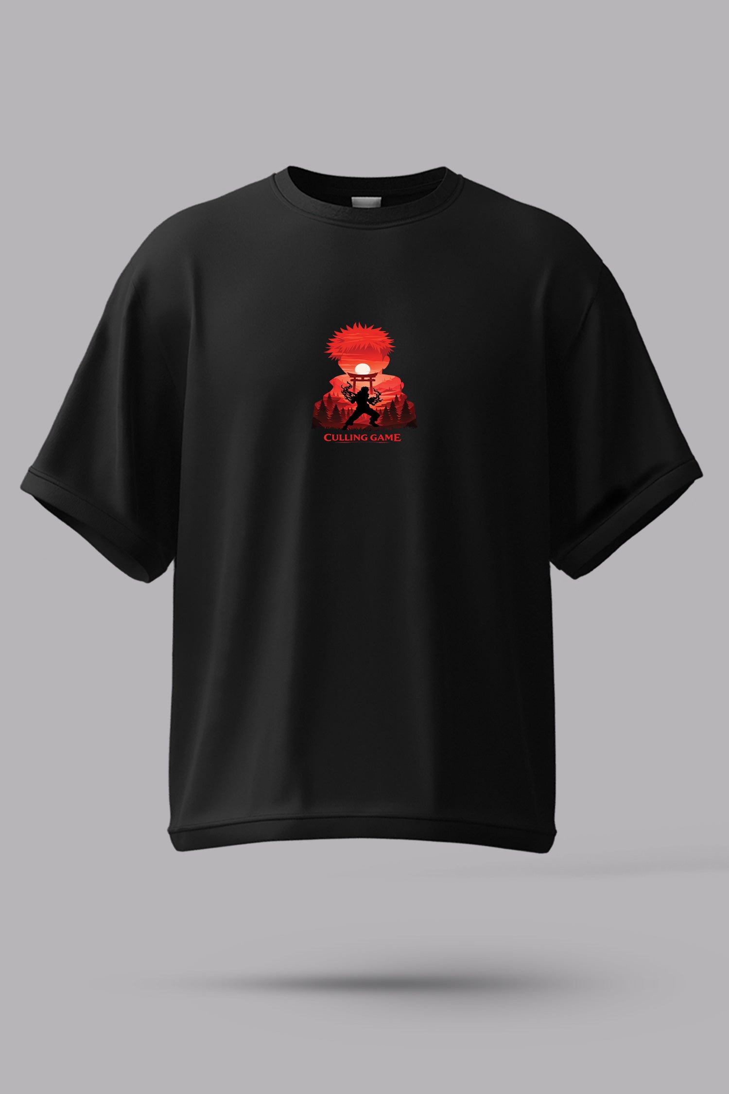 Culling Game Anime Oversized T-Shirt – 240 GSM French Terry | Premium DTF Print | Streetwear Black Tee