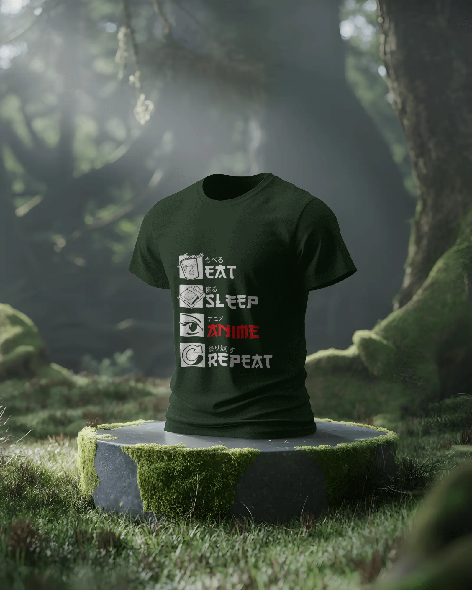 TEEYATRA Originals: Eat Sleep Anime Repeat Ladies Classic Crew T-Shirt | Teeyatra