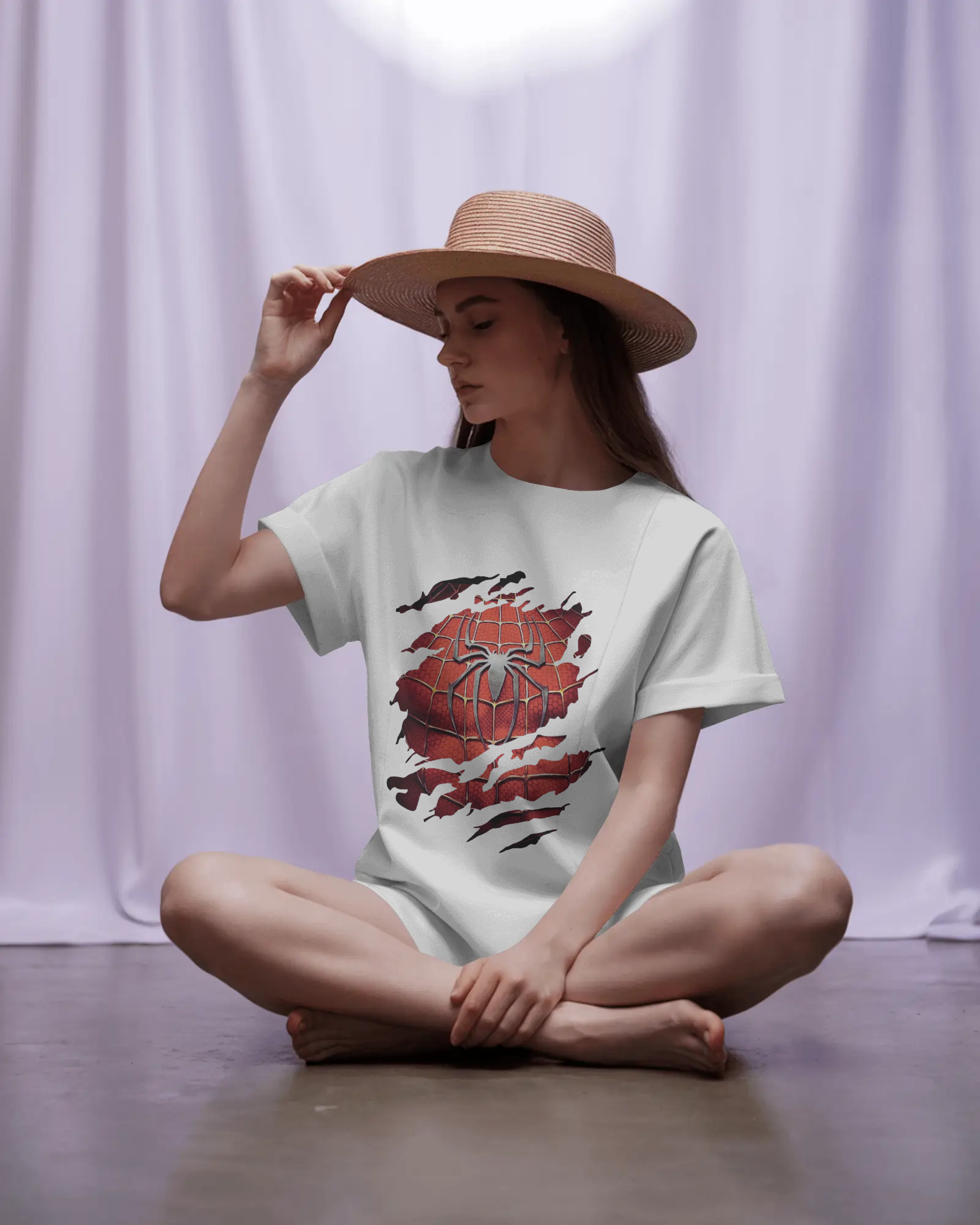 Unleash Your Inner Marvel Spider-Man Ladies Classic Crew T-Shirt | Teeyatra