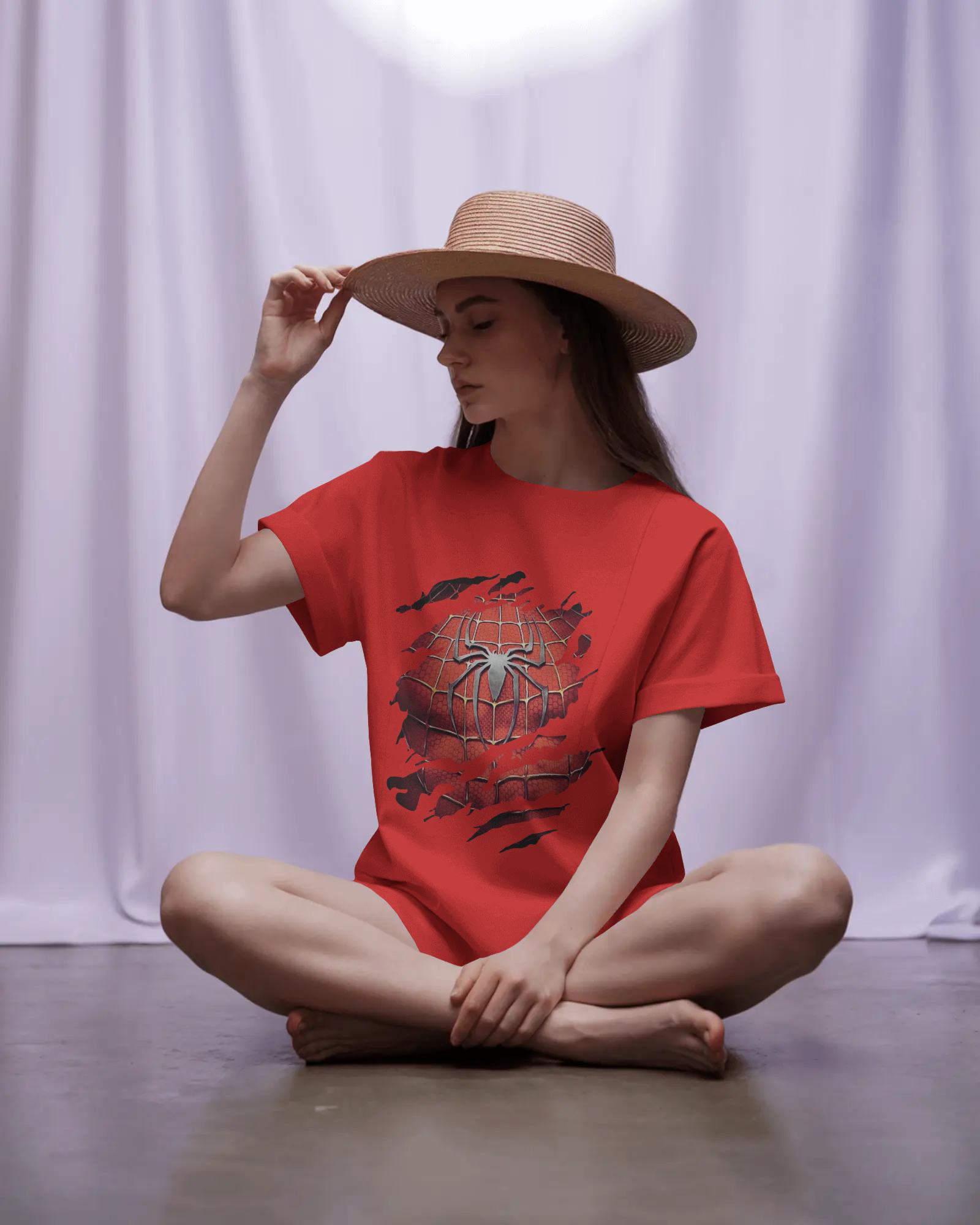 Unleash Your Inner Marvel Spider-Man Ladies Classic Crew T-Shirt | Teeyatra