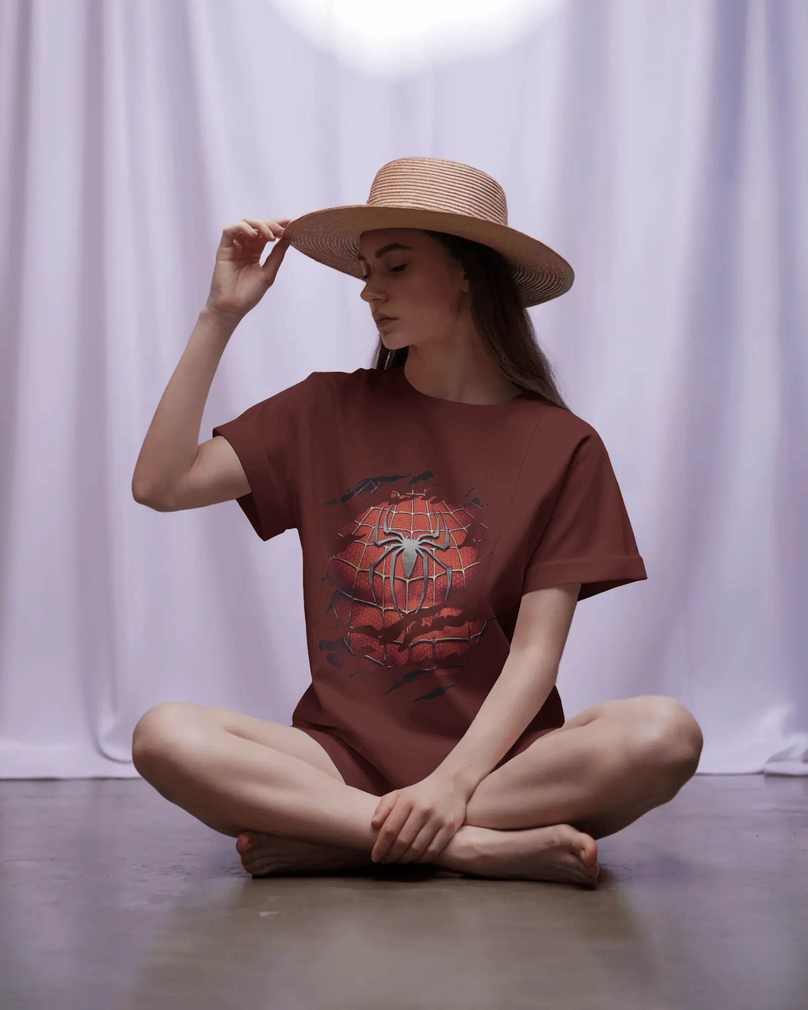 Unleash Your Inner Marvel Spider-Man Ladies Classic Crew T-Shirt | Teeyatra