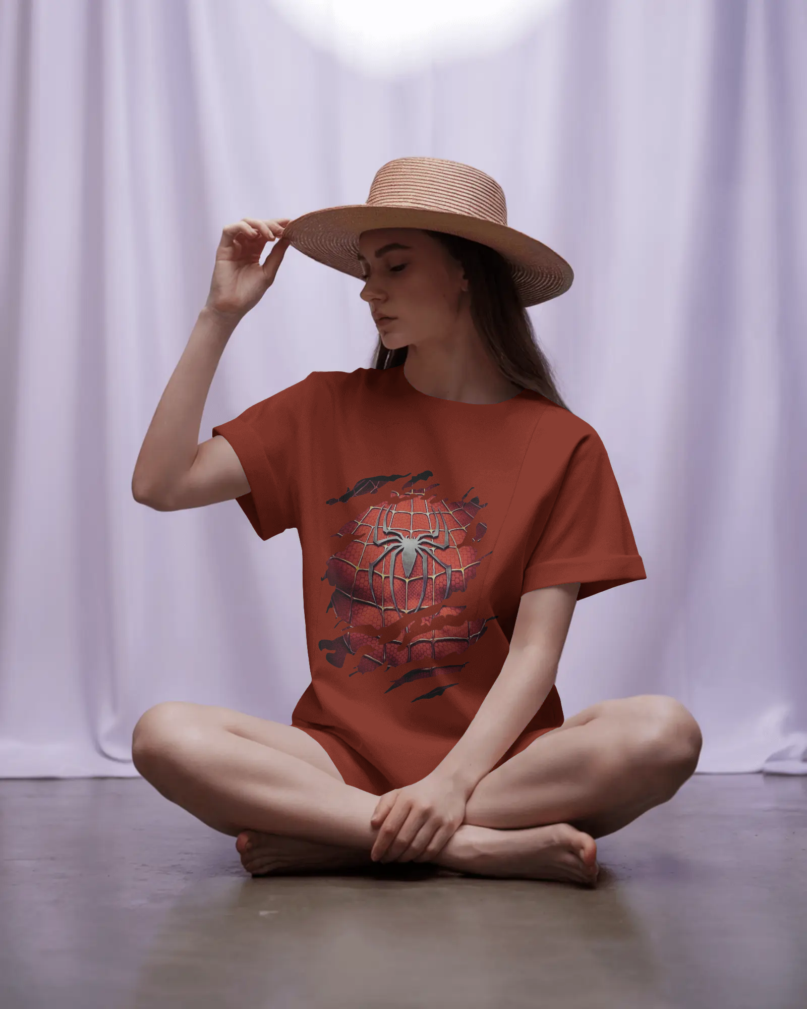 Unleash Your Inner Marvel Spider-Man Ladies Classic Crew T-Shirt | Teeyatra