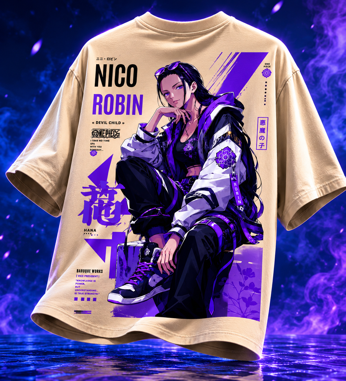 Teeyatra Nico Robin Devil Child Oversized T-Shirt