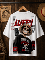 Teeyatra Luffy Pirate King Oversized T-Shirt