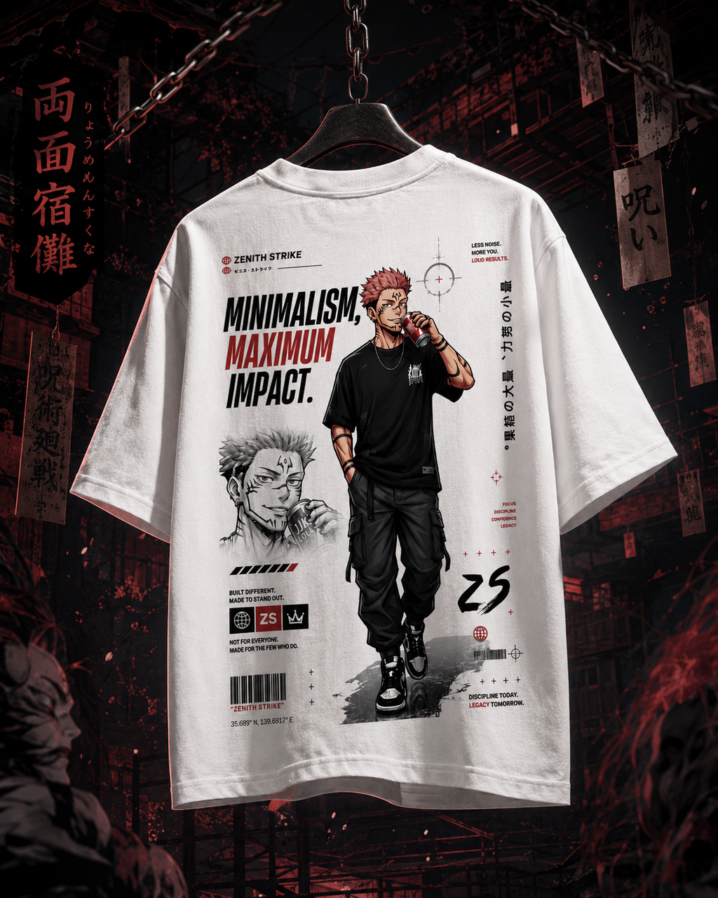 Teeyatra Sukuna Minimal Impact Oversized T-Shirt