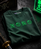 Teeyatra Zoro Neon Blade Oversized T-Shirt