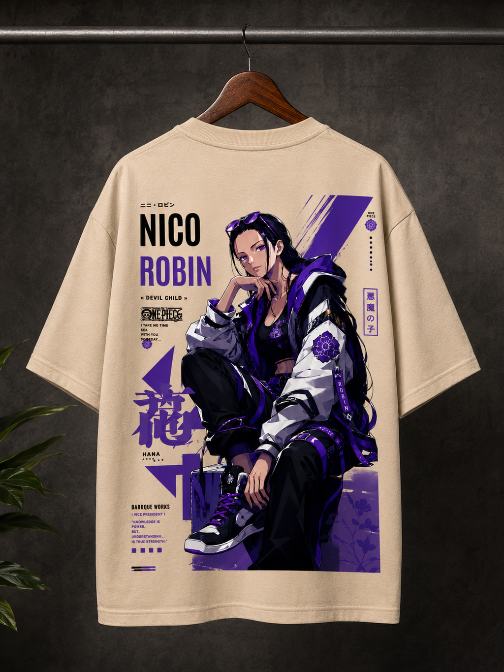 Teeyatra Nico Robin Devil Child Oversized T-Shirt