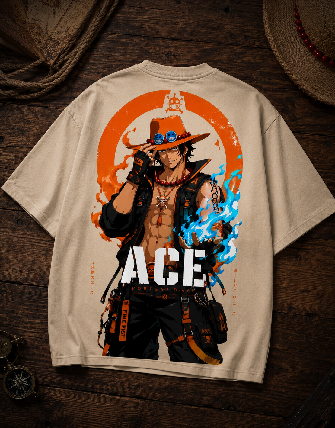 Teeyatra Ace Inferno Oversized T-Shirt