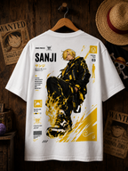 Teeyatra Sanji Black Leg Oversized T-Shirt