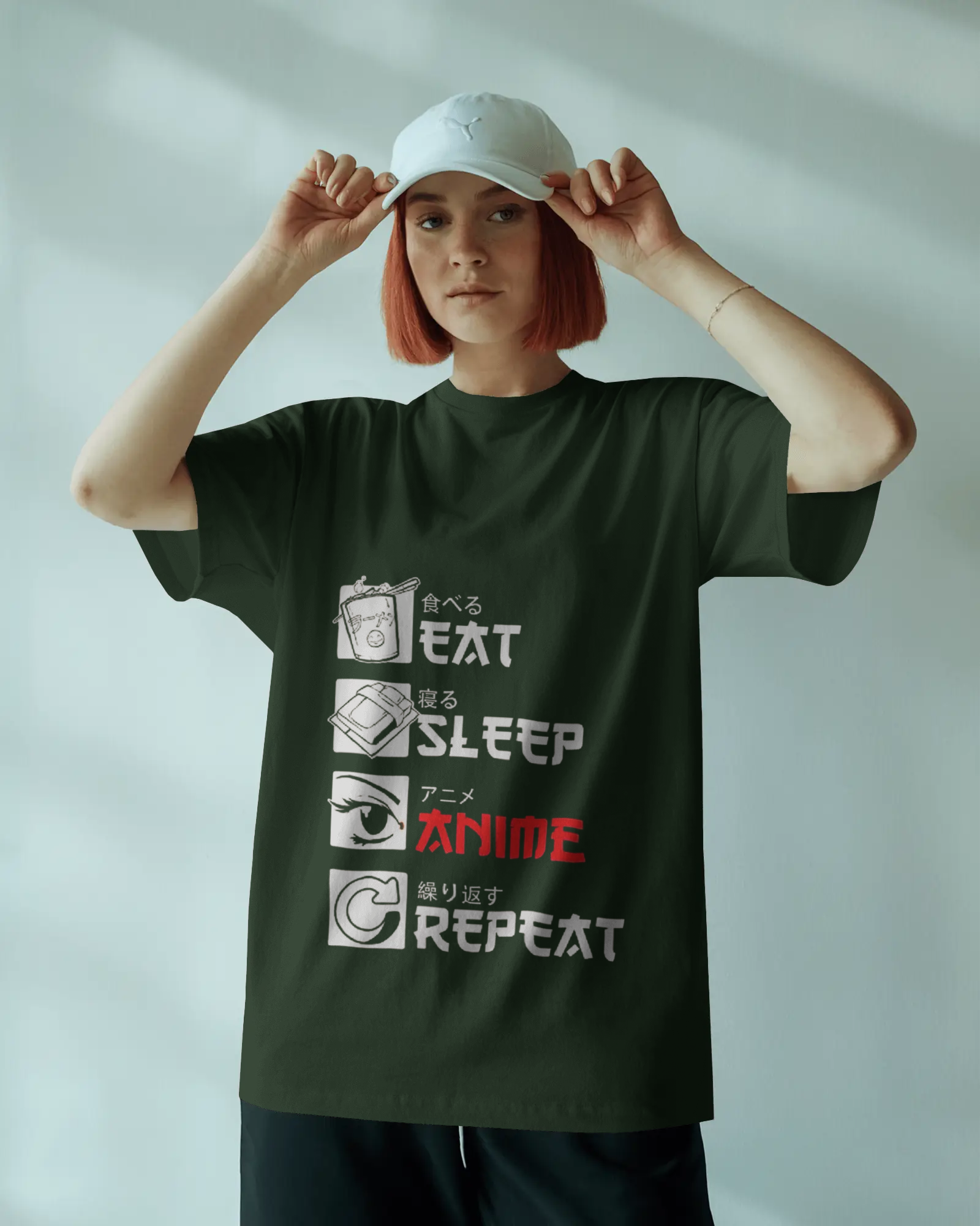 TEEYATRA Originals: Eat Sleep Anime Repeat Ladies Classic Crew T-Shirt | Teeyatra