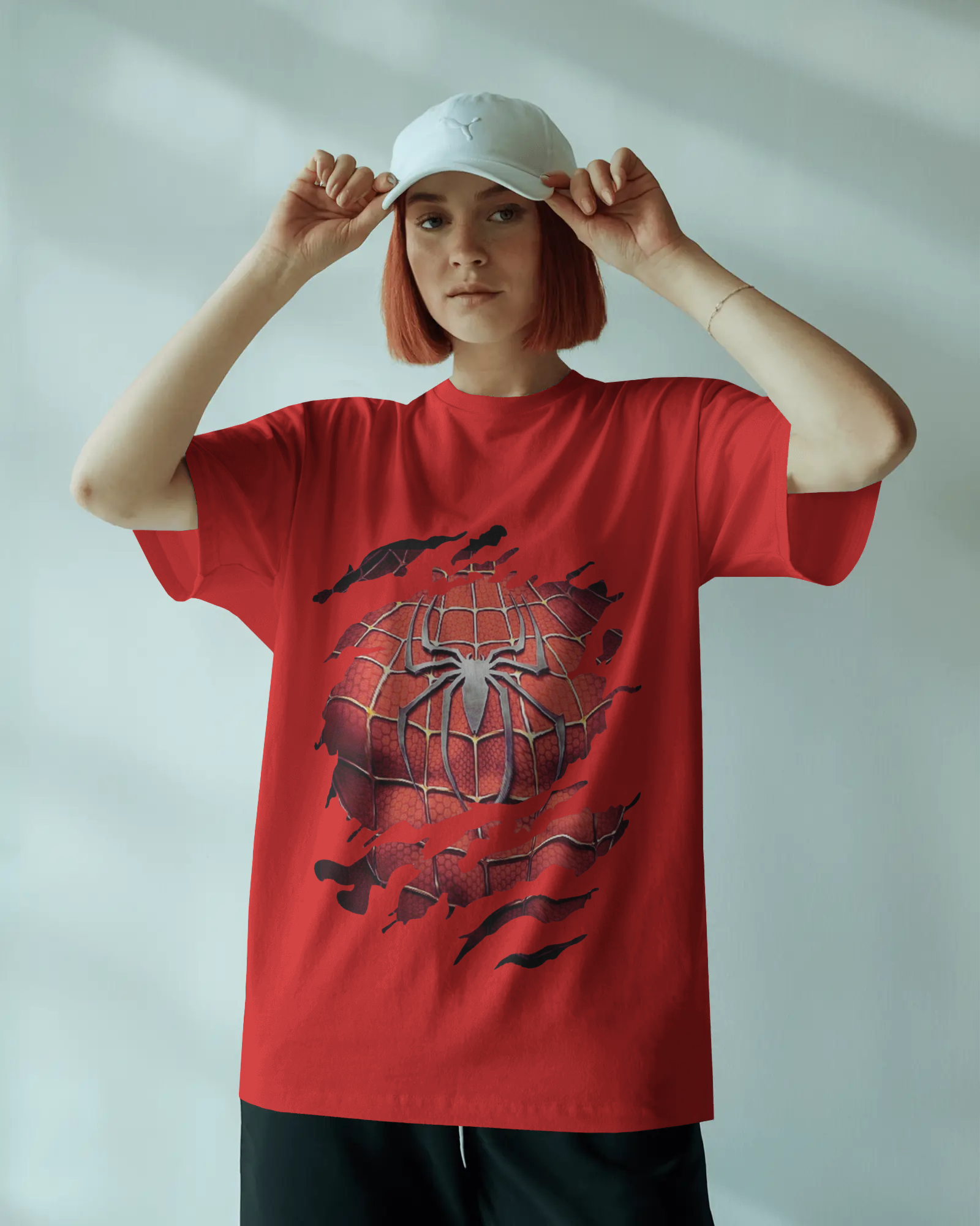 Unleash Your Inner Marvel Spider-Man Ladies Classic Crew T-Shirt | Teeyatra