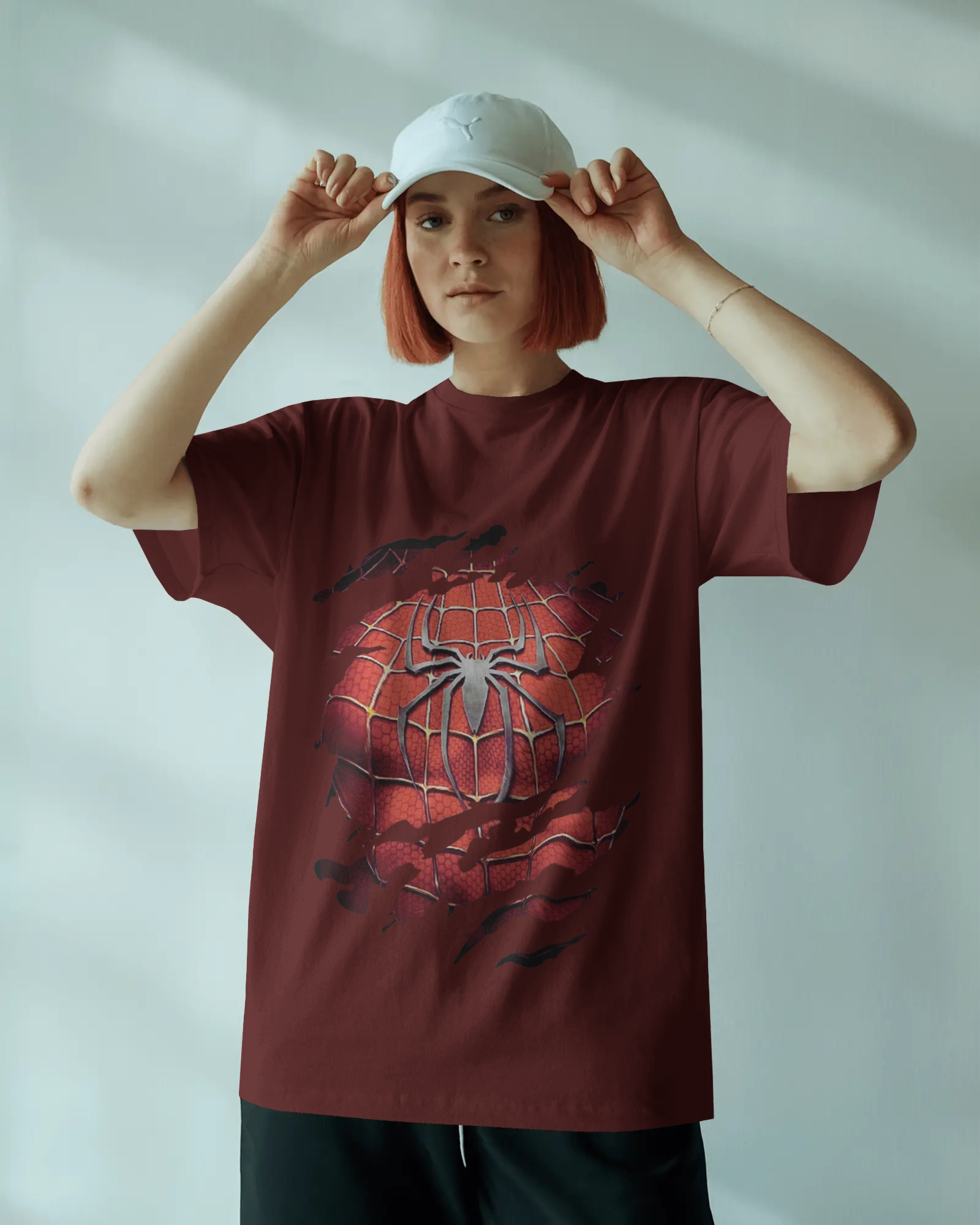 Unleash Your Inner Marvel Spider-Man Ladies Classic Crew T-Shirt | Teeyatra