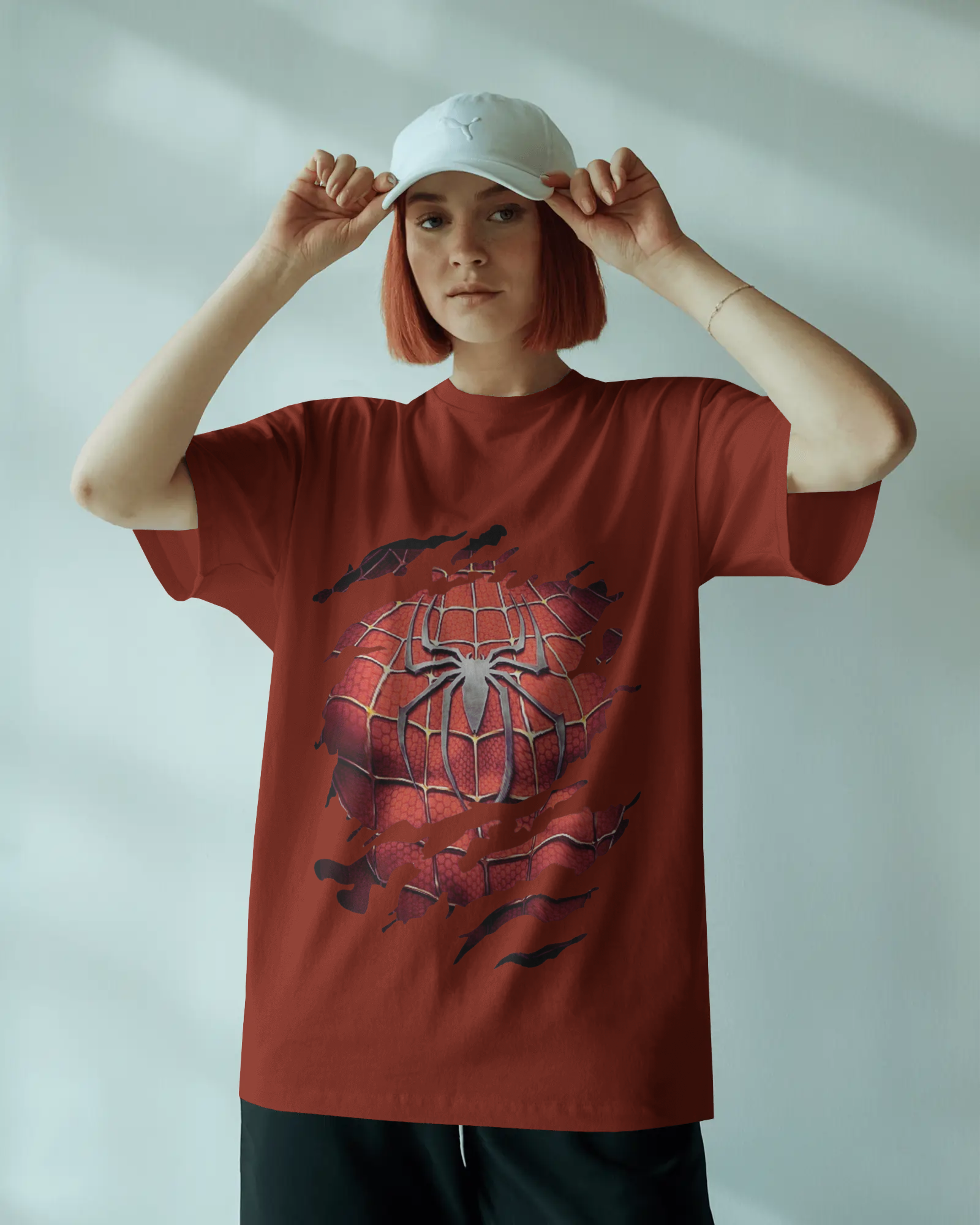 Unleash Your Inner Marvel Spider-Man Ladies Classic Crew T-Shirt | Teeyatra