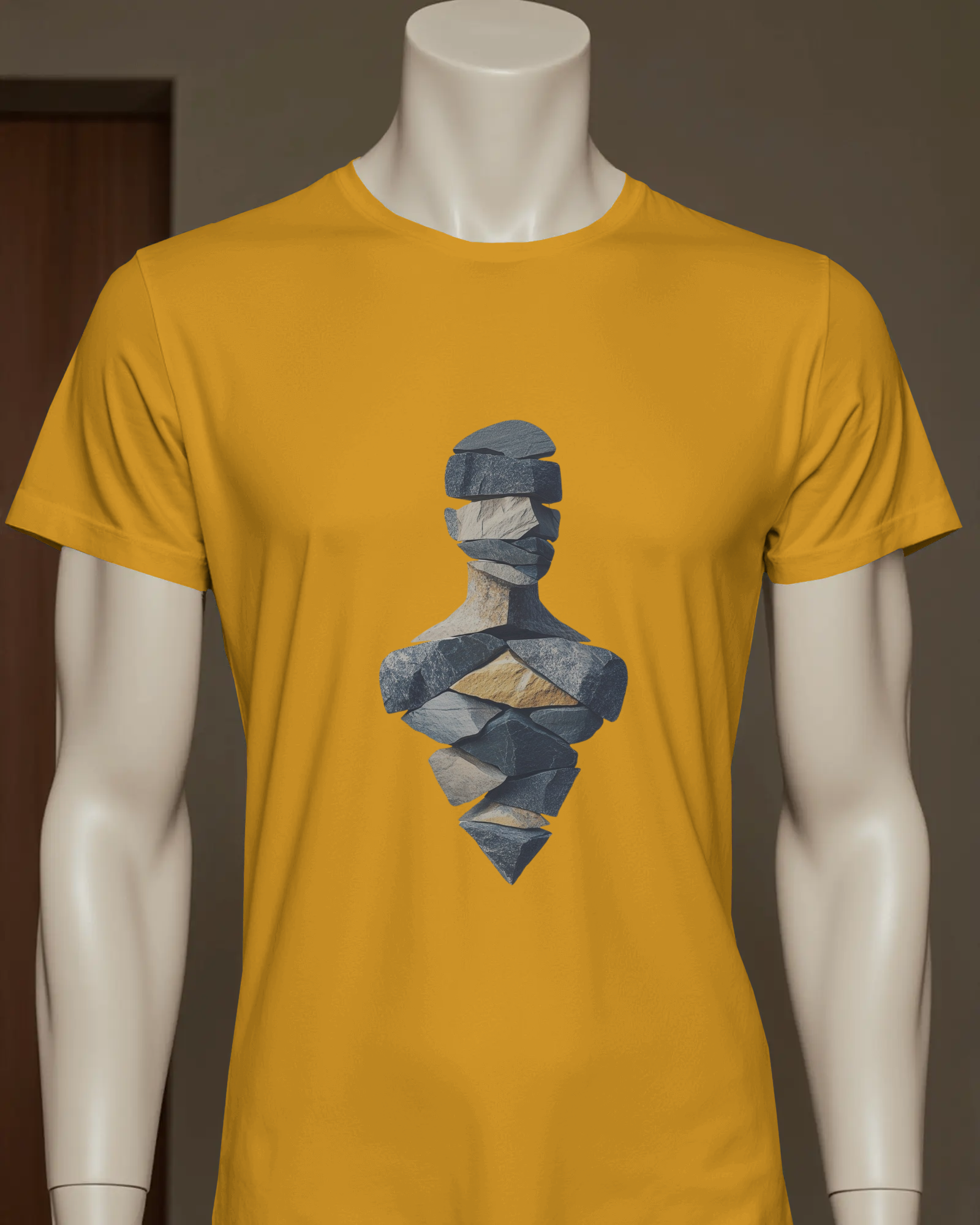 Geometric Layered Art Men's Classic Crew T-Shirt | Teeyatra | Abstract