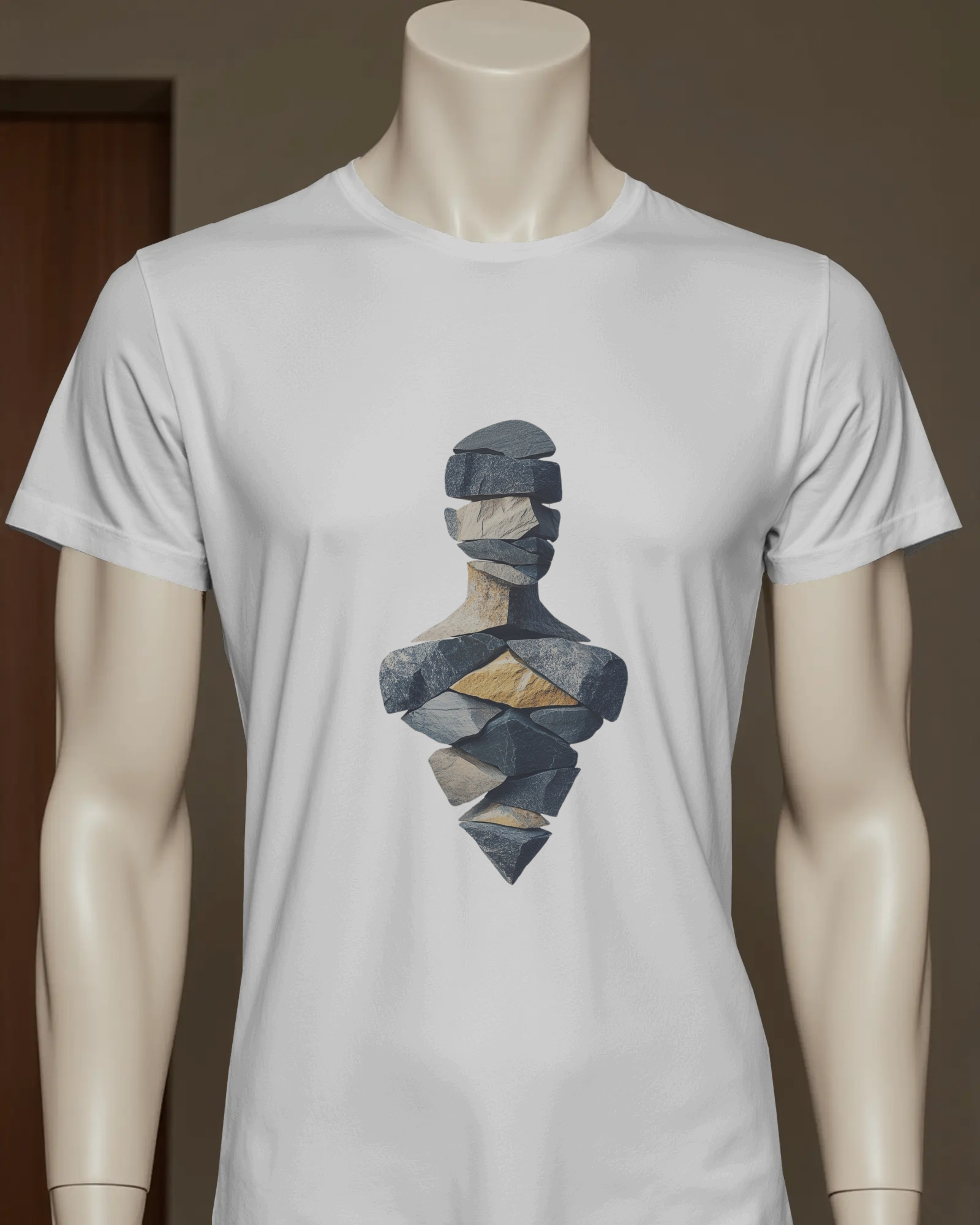 Geometric Layered Art Men's Classic Crew T-Shirt | Teeyatra | Abstract