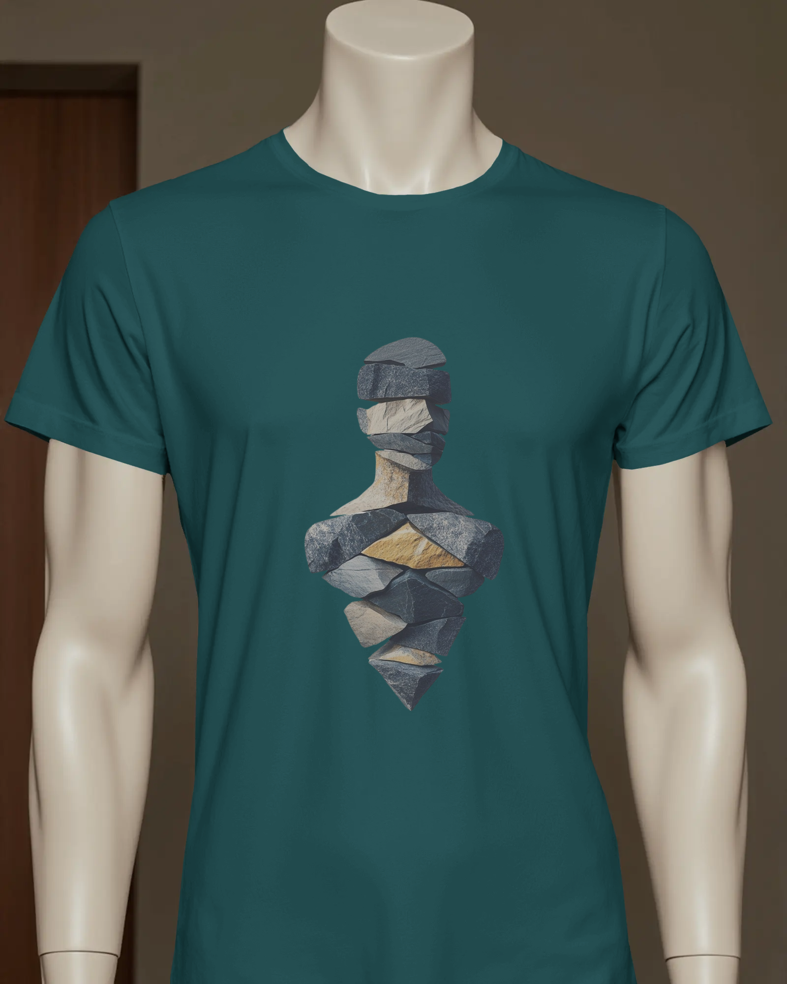 Geometric Layered Art Men's Classic Crew T-Shirt | Teeyatra | Abstract