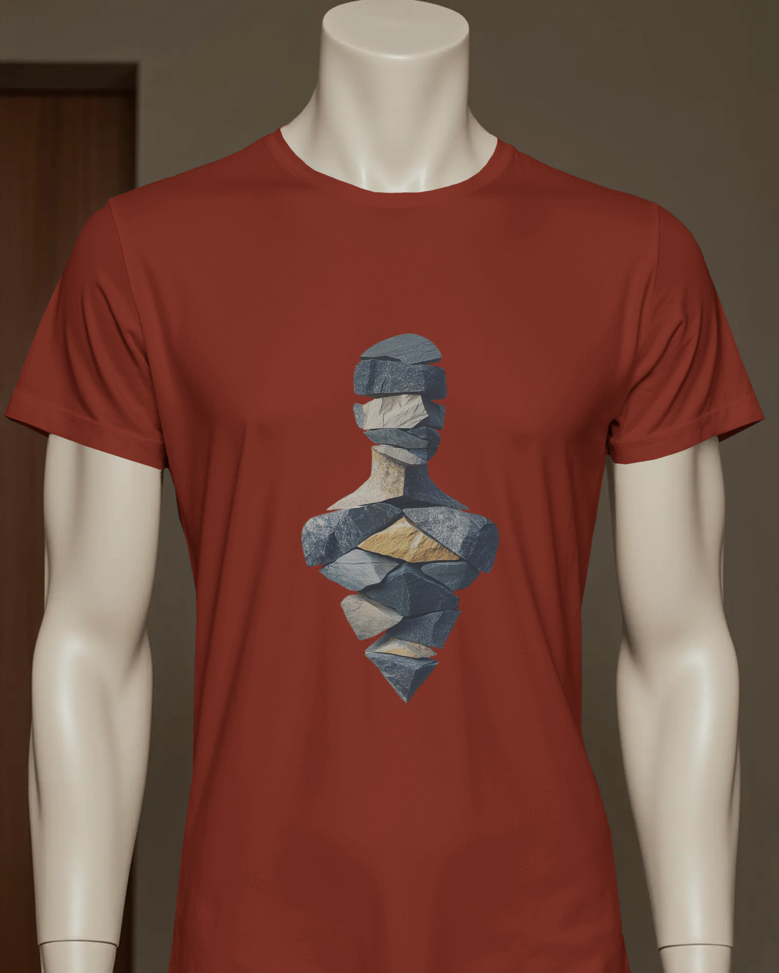 Geometric Layered Art Men's Classic Crew T-Shirt | Teeyatra | Abstract