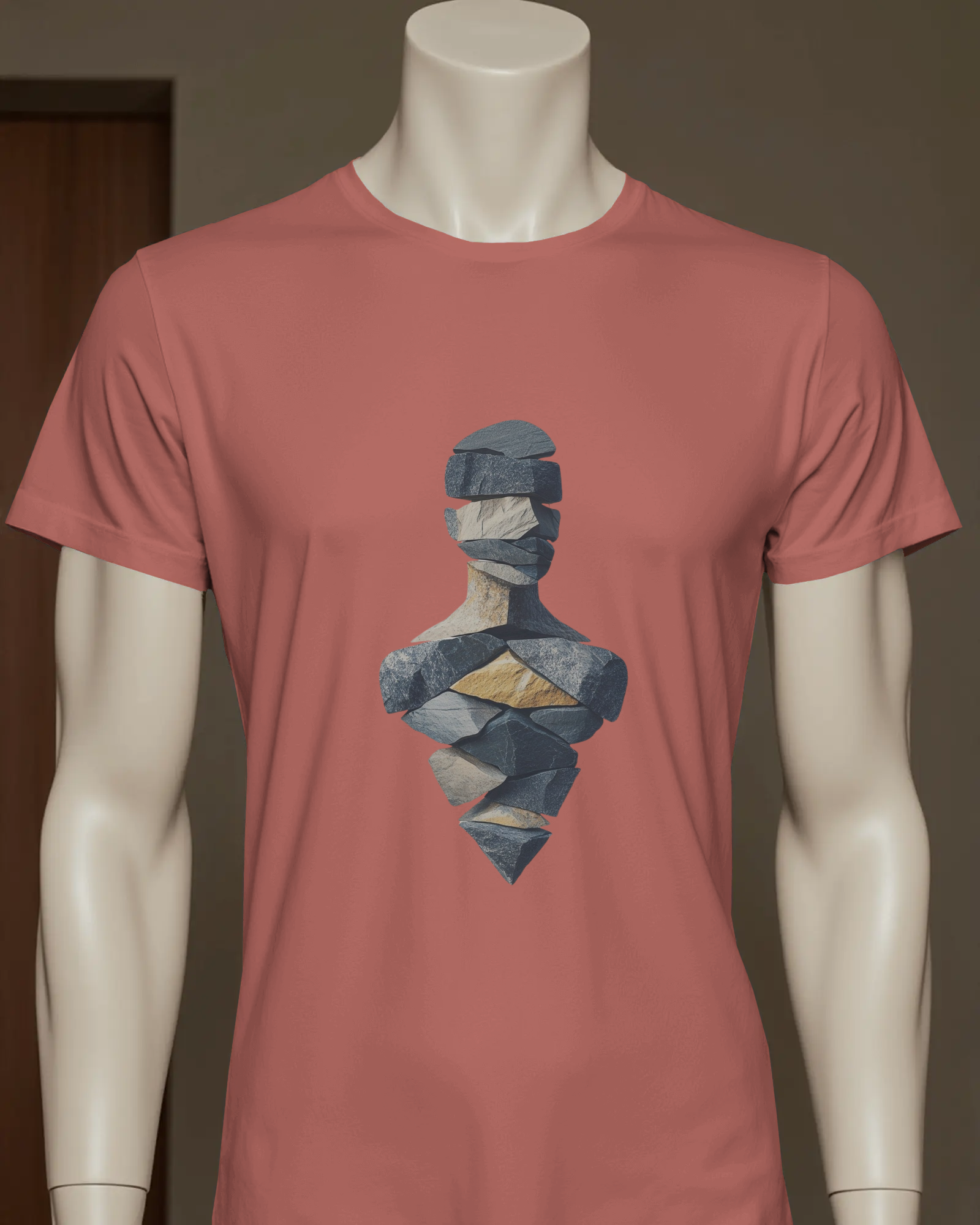 Geometric Layered Art Men's Classic Crew T-Shirt | Teeyatra | Abstract