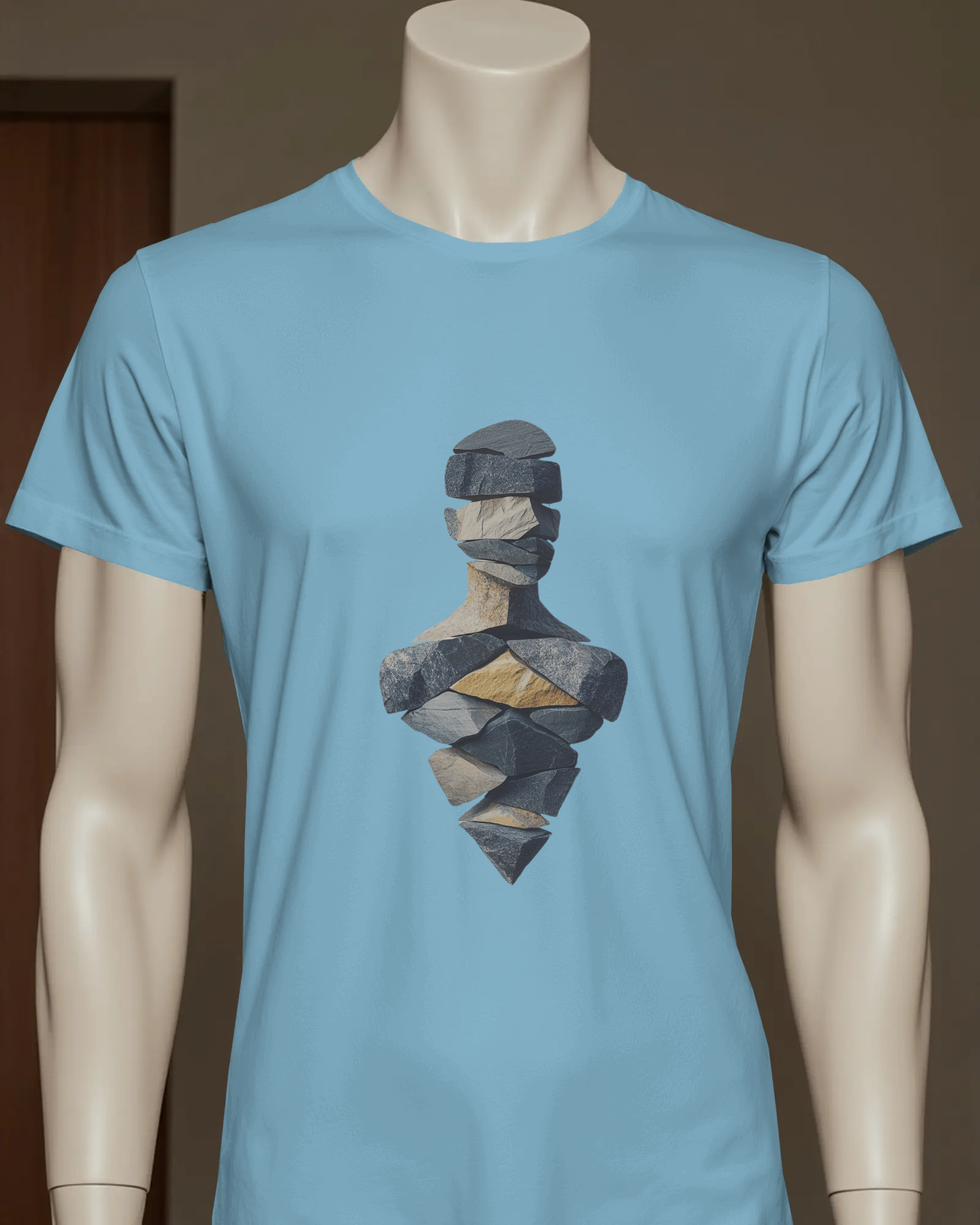 Geometric Layered Art Men's Classic Crew T-Shirt | Teeyatra | Abstract
