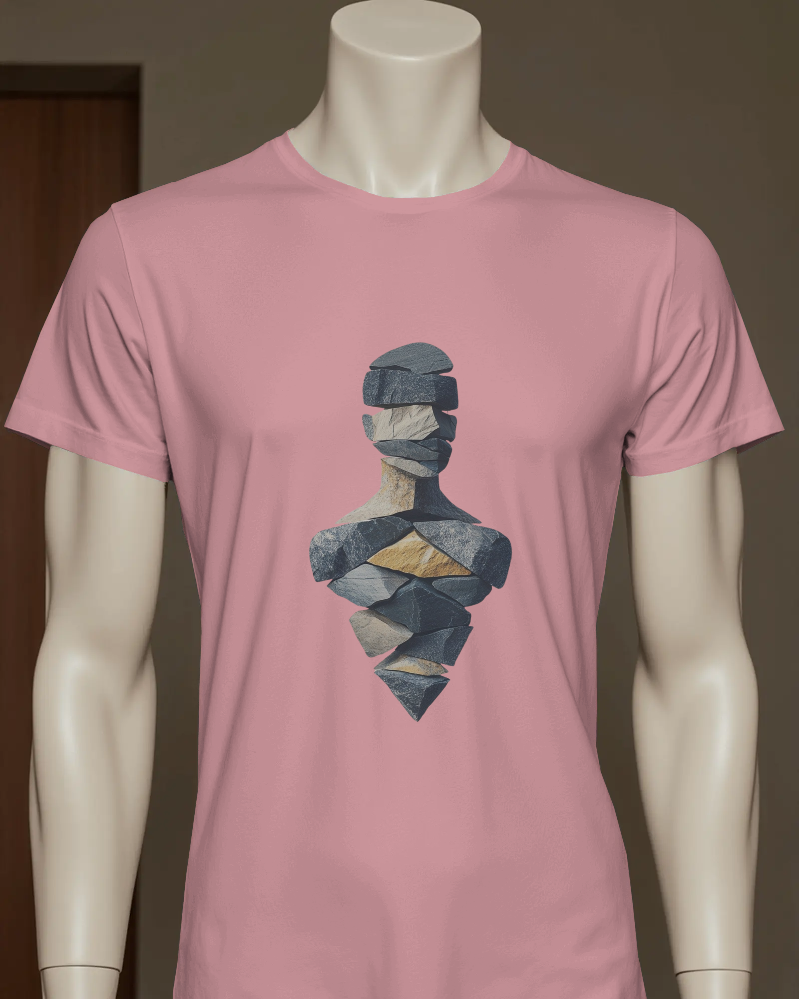 Geometric Layered Art Men's Classic Crew T-Shirt | Teeyatra | Abstract