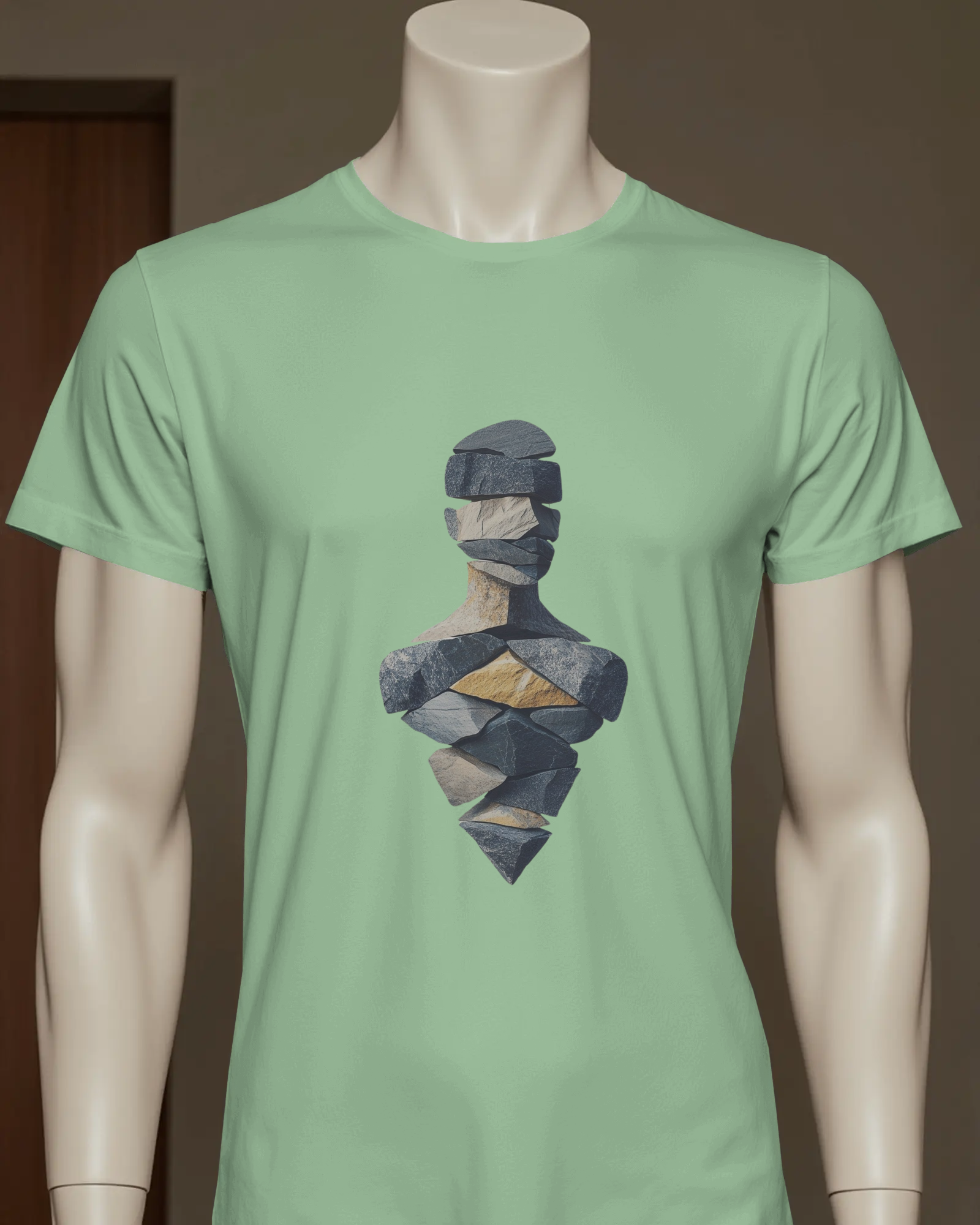 Geometric Layered Art Men's Classic Crew T-Shirt | Teeyatra | Abstract