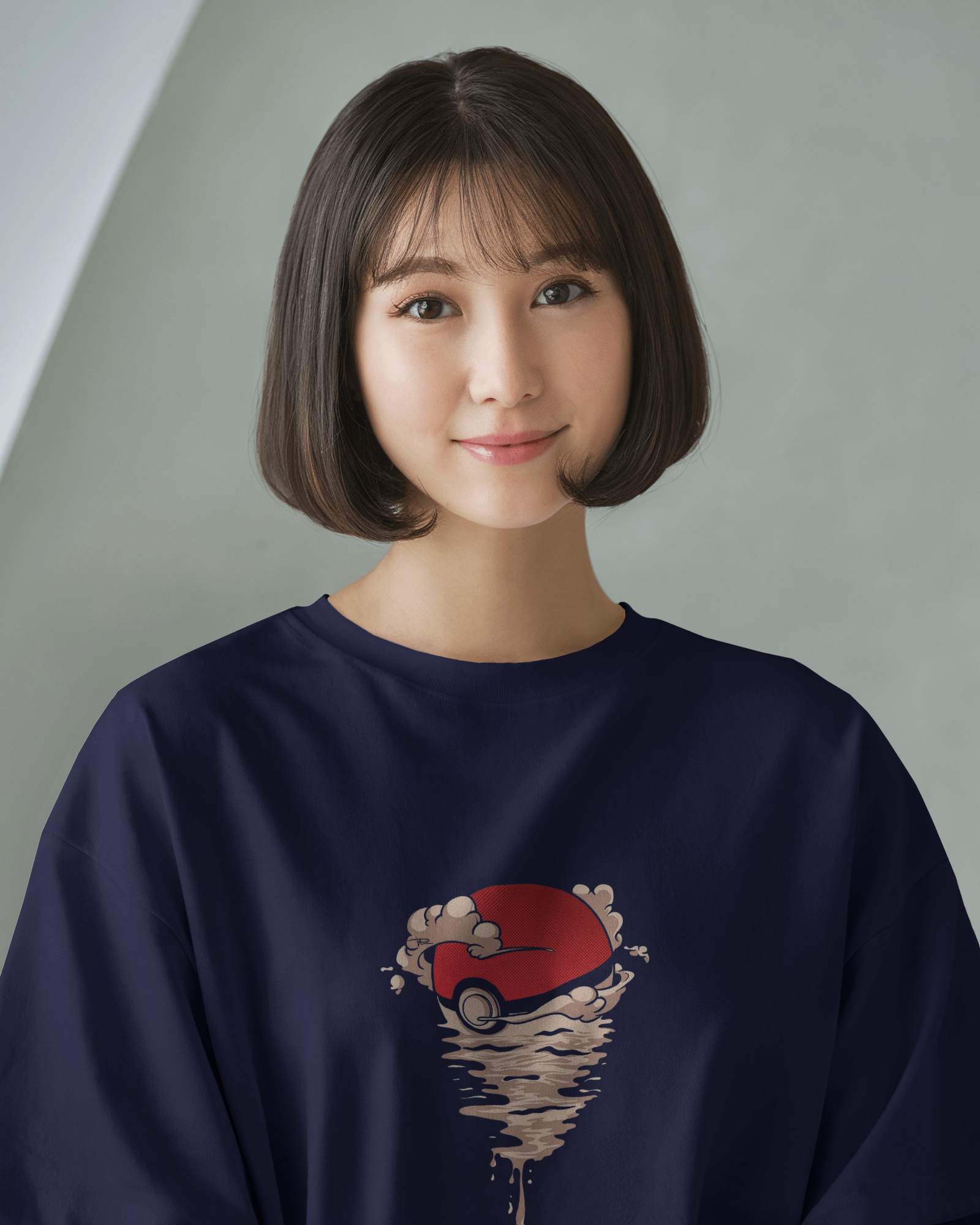 Naruto X Pokémon Crossover Ladies Oversized Classic T-shirt | Teeyatra | Anime