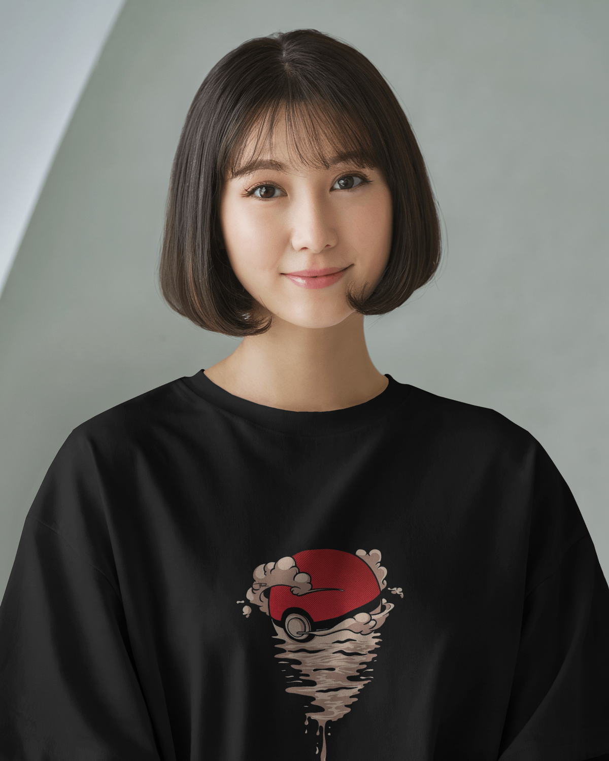 Naruto X Pokémon Crossover Ladies Oversized Classic T-shirt | Teeyatra | Anime