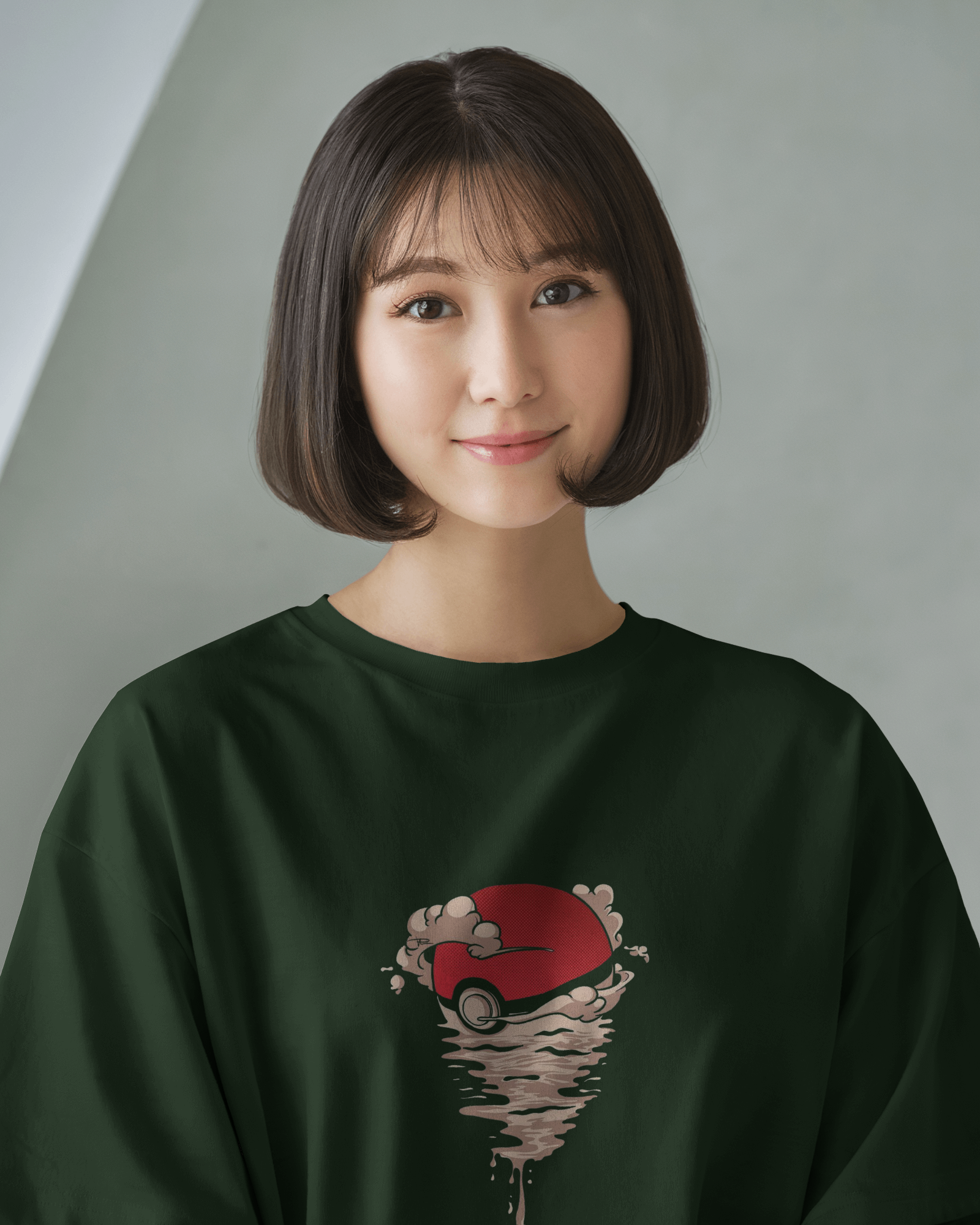 Naruto X Pokémon Crossover Ladies Oversized Classic T-shirt | Teeyatra | Anime